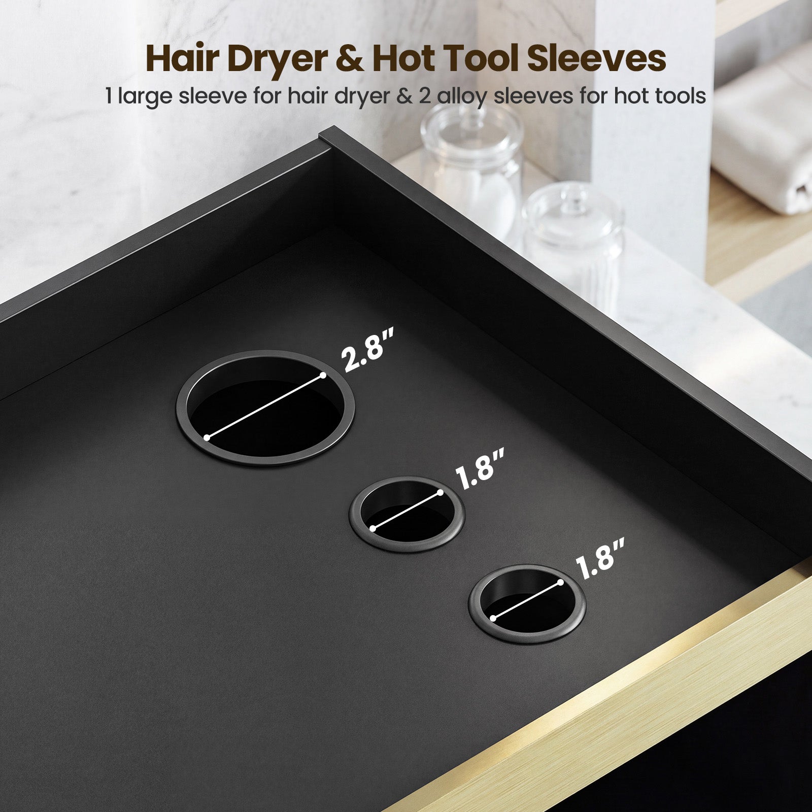 Advwin Professional Barber Storage Cabinet w/ 3 Drawers