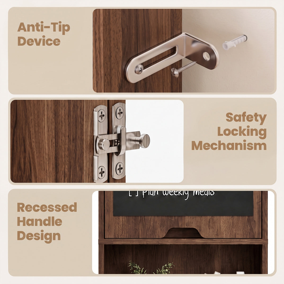 Advwin Wall Mounted Foldable Desk w/ LED & Corkboard