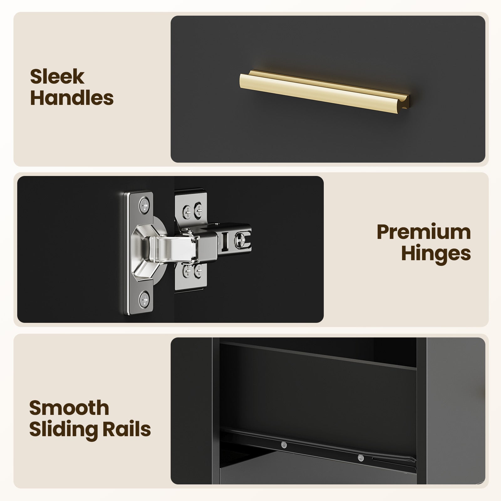 Advwin Professional Barber Storage Cabinet w/ 3 Drawers