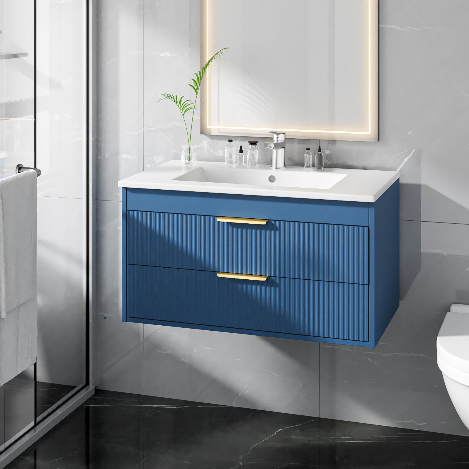 Advwin Bathroom Vanity with Ceramic Sink