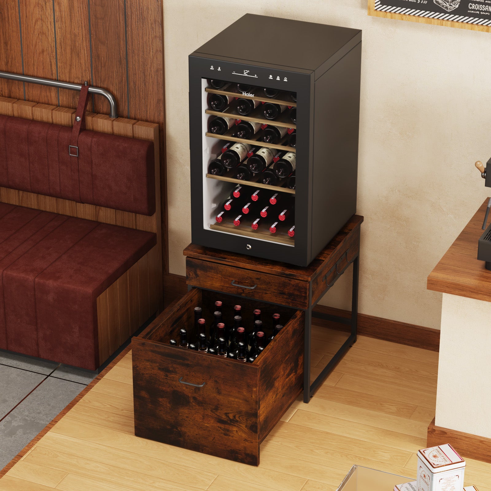 Advwin Mini Fridge Stand with Storage