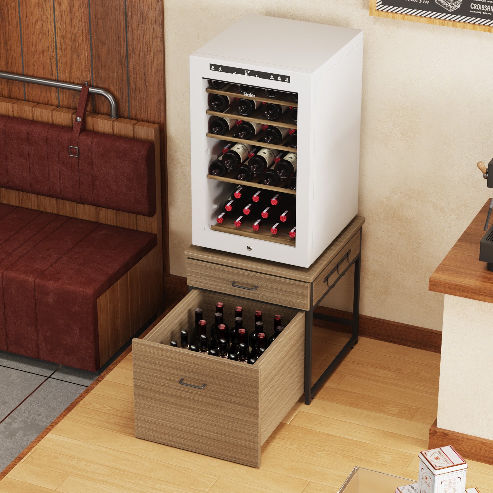 Advwin Mini Fridge Stand with Storage