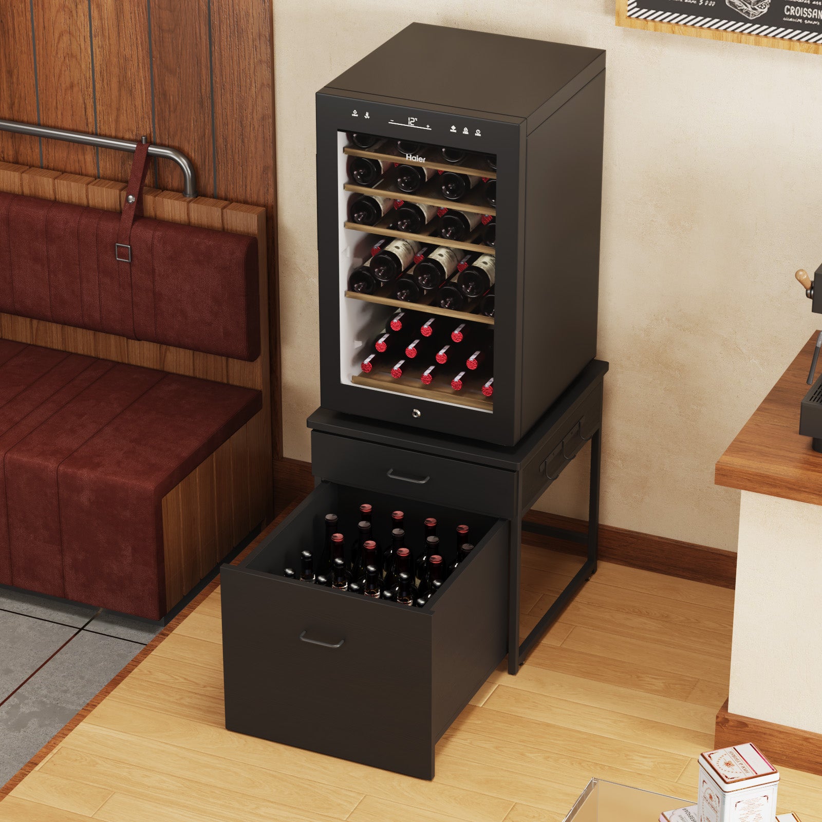 Advwin Mini Fridge Stand with Storage