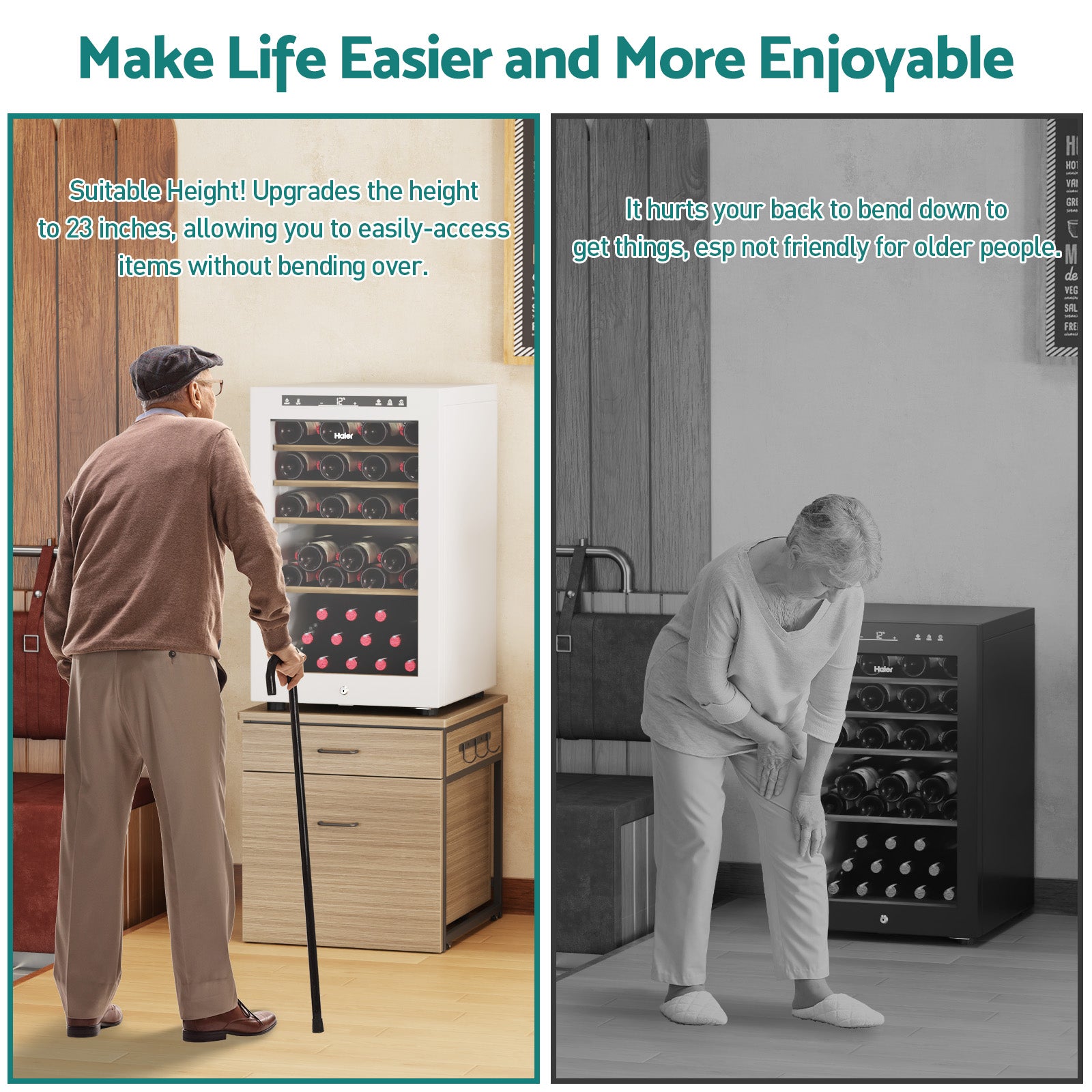 Advwin Mini Fridge Stand with Storage