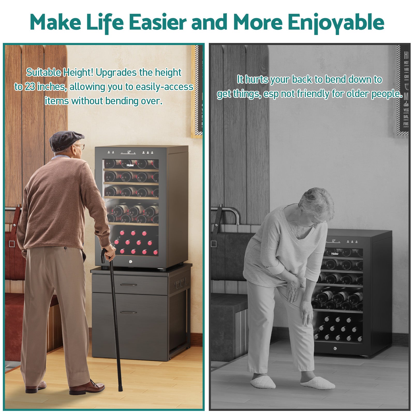 Advwin Mini Fridge Stand with Storage