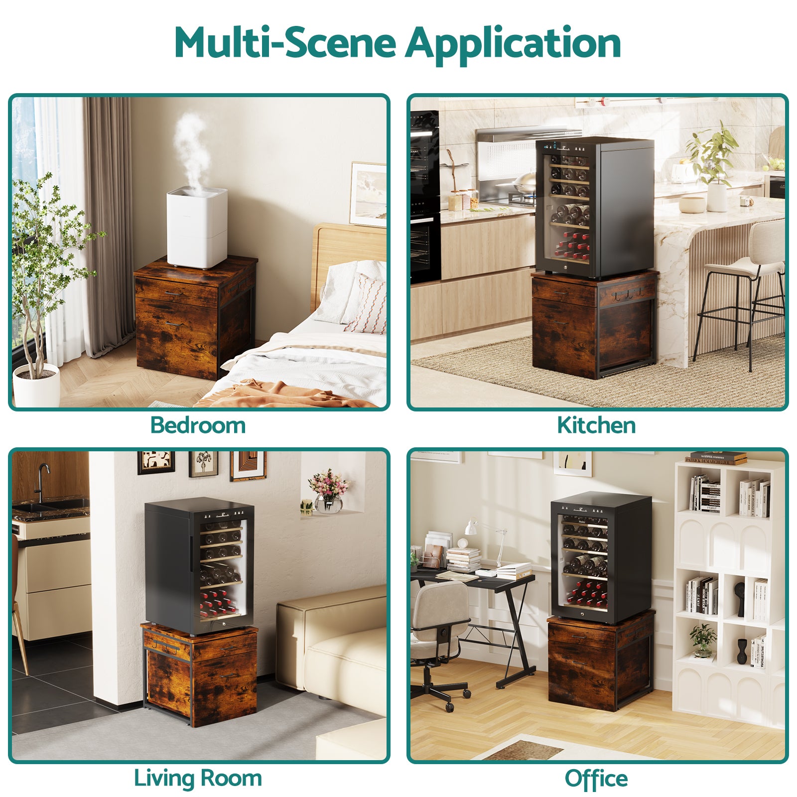 Advwin Mini Fridge Stand with Storage