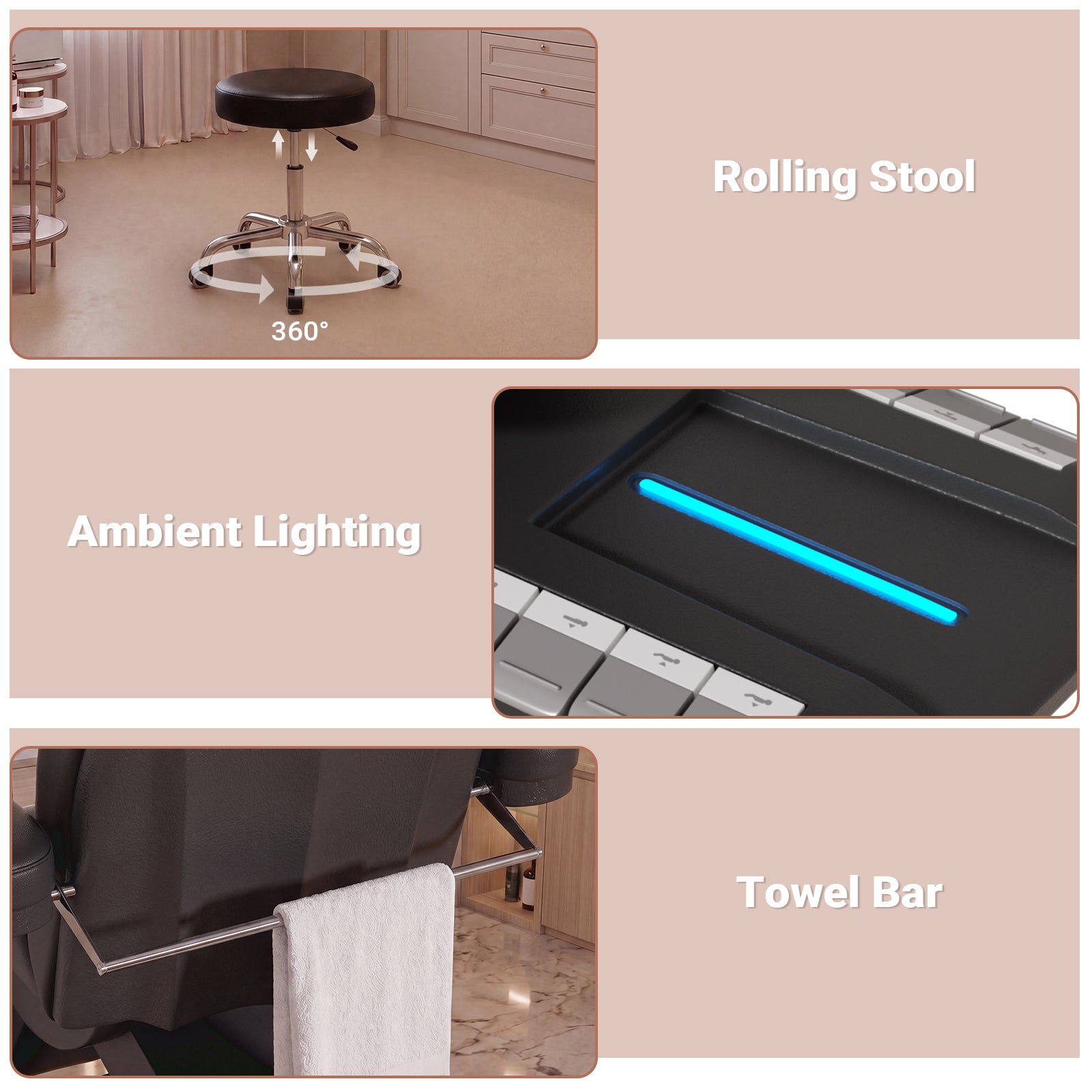Advwin 3 Motor Adjustable Electric Esthetician Bed