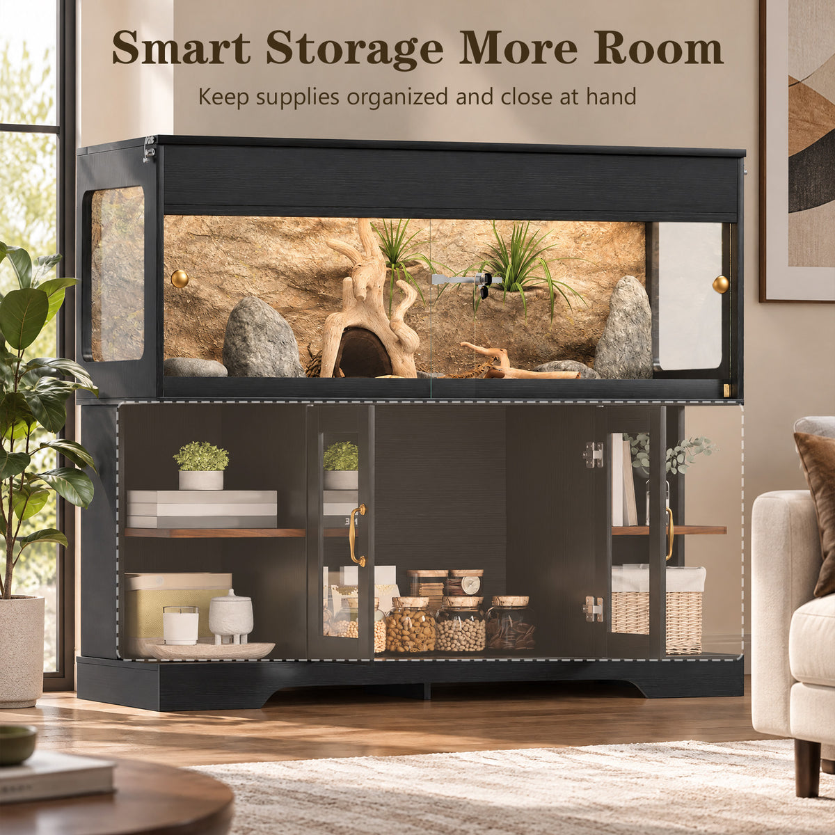 Advwin Reptile Terrarium Cabinet Tank with Stand