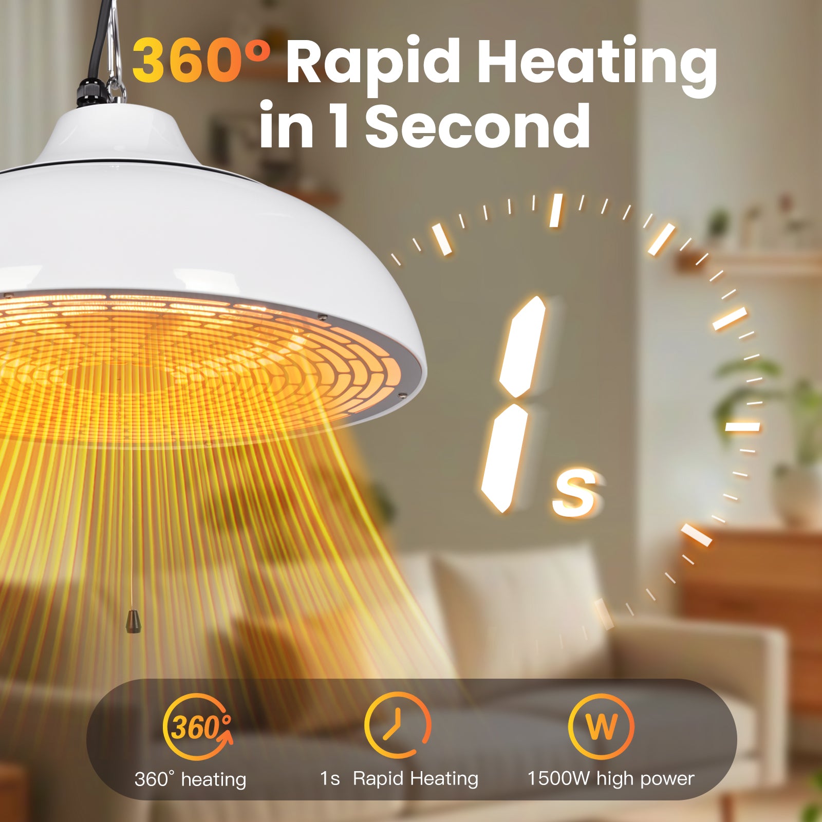 Advwin Outdoor Electric Patio Heater 1500W