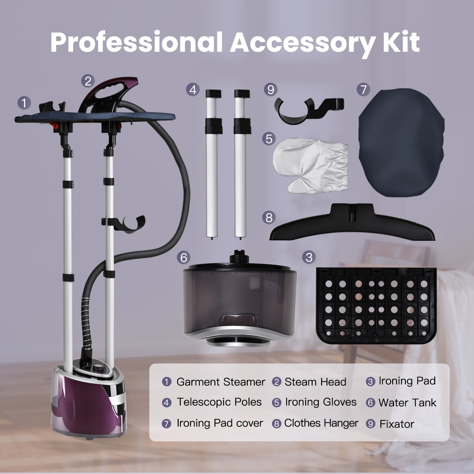 Advwin Garment Steamer w/Water Tank 1500W