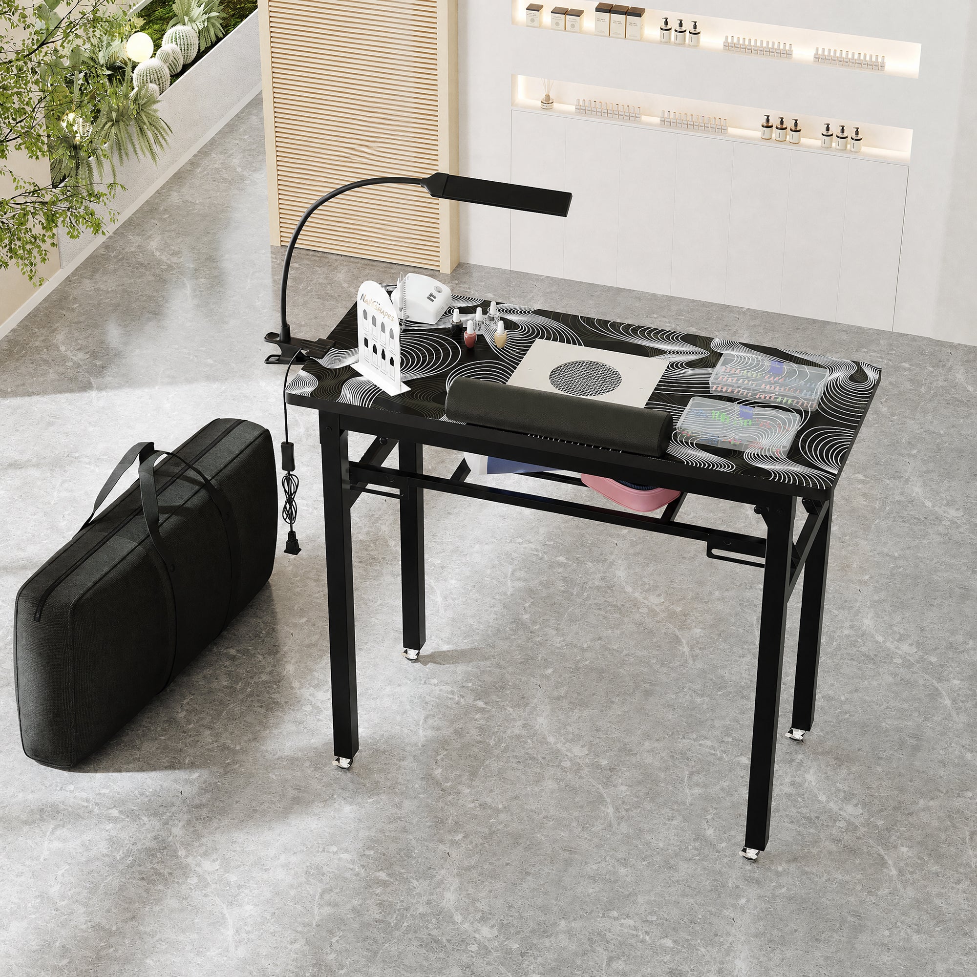 Advwin Nail Table w/ Dust Collector Portable