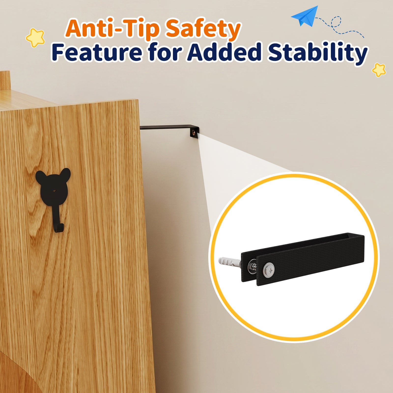 Advwin 2-Section Coat Locker with Bench