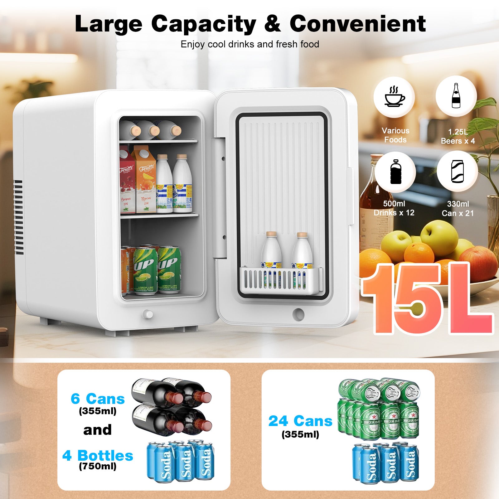 Advwin Dual Voltage Portable Mini Fridge