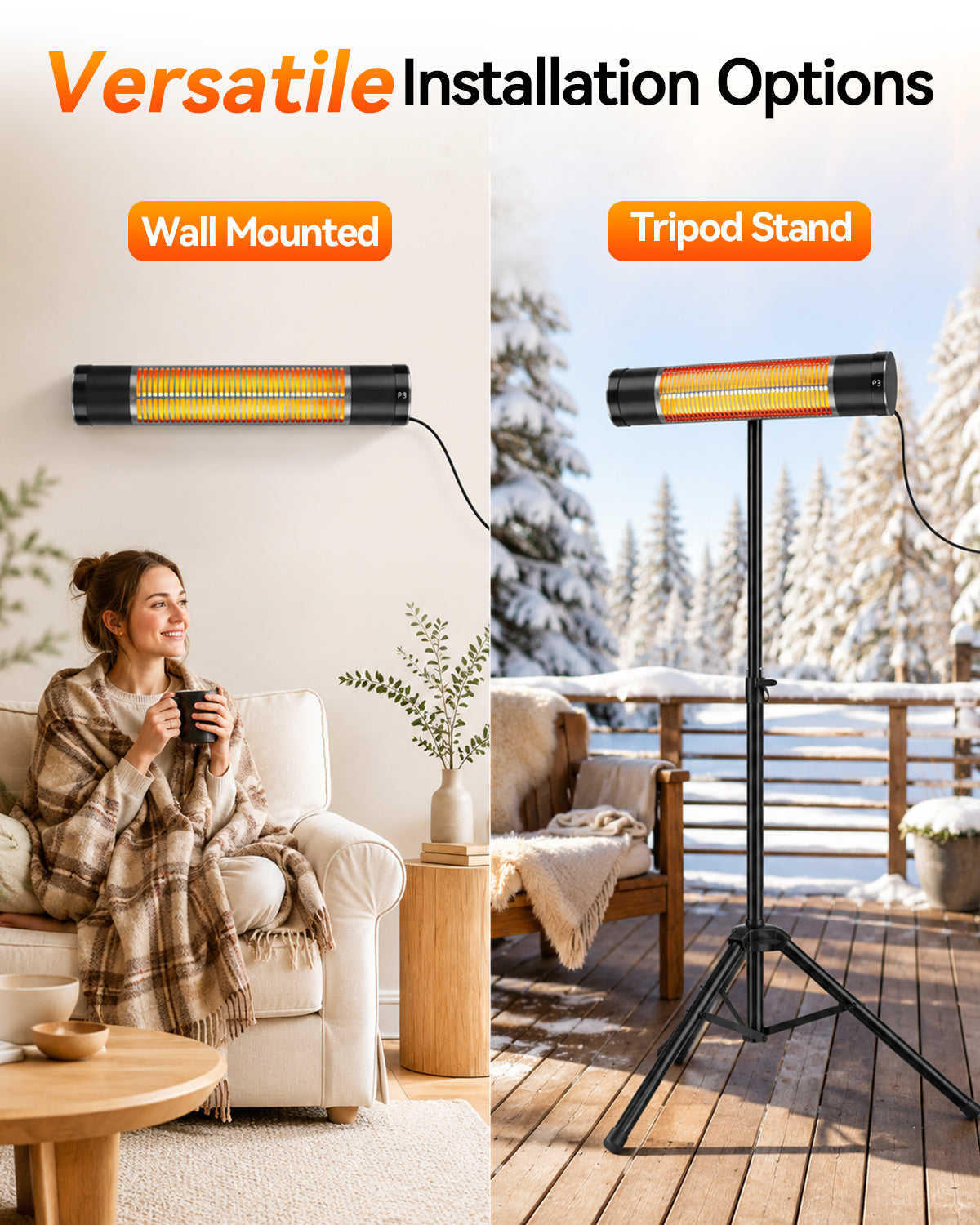 Advwin 1800W Electric Infrared Patio Heater