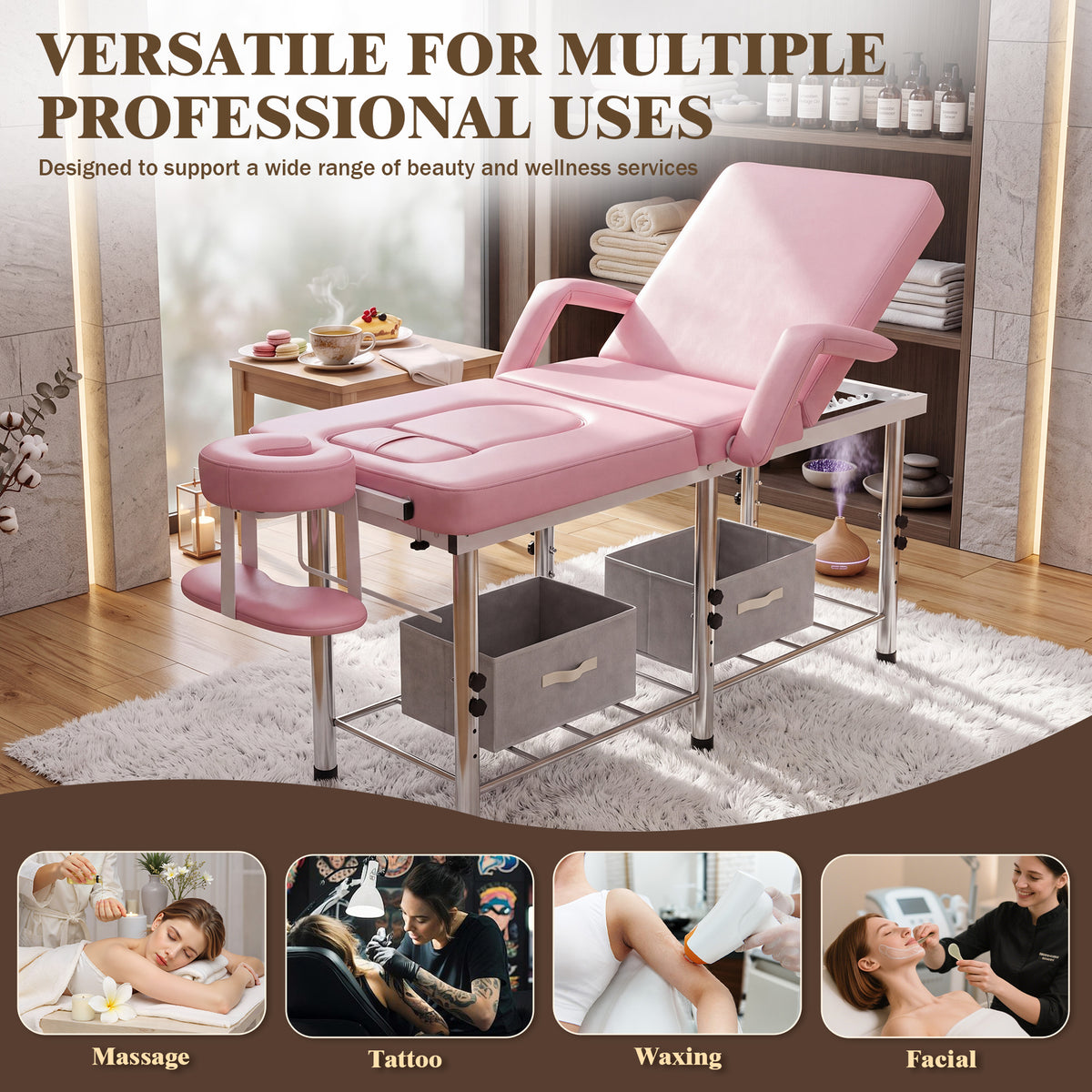 Advwin Massage Table w/ Chest & Abdominal Opening
