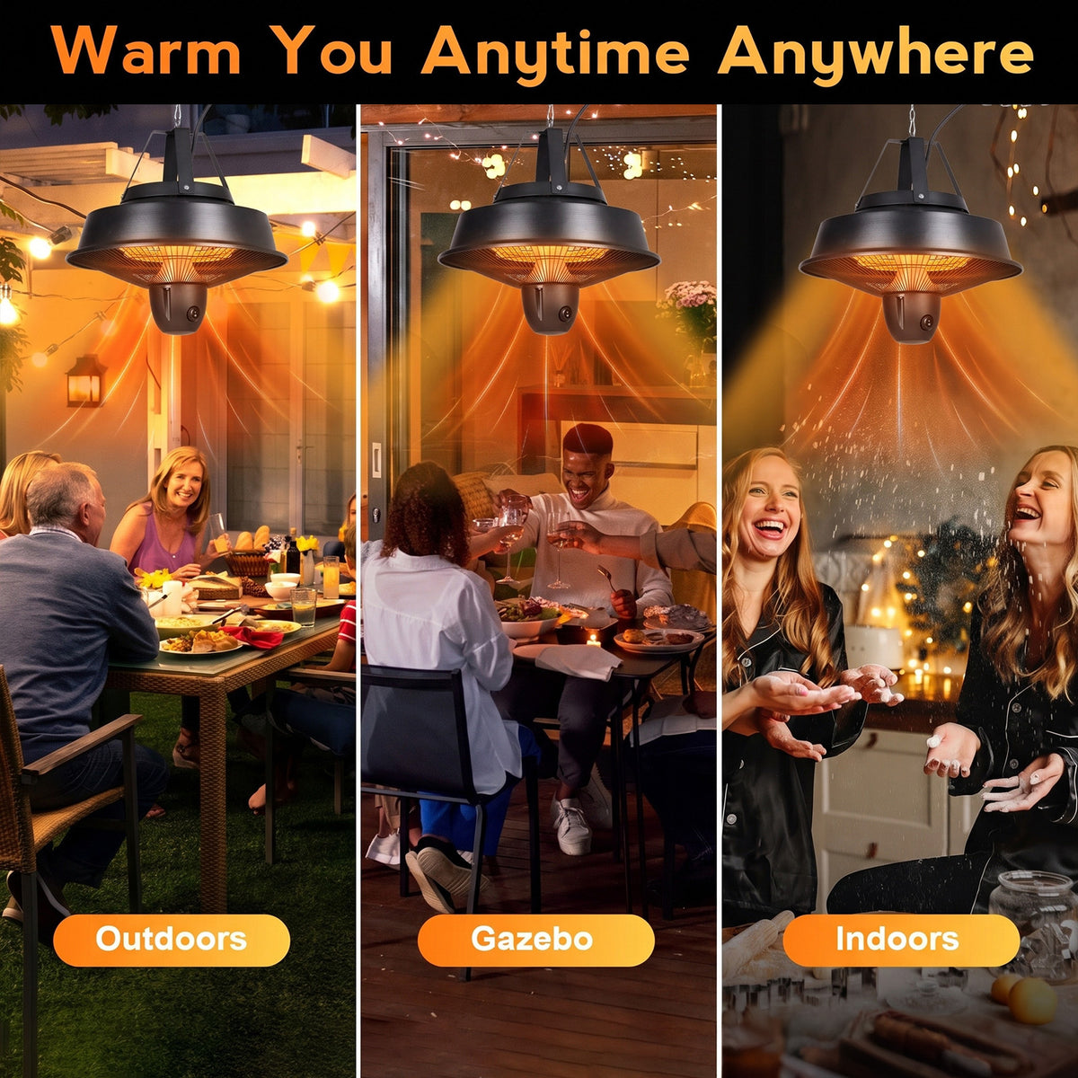 Advwin 1800W Infrared Hanging Patio Heater