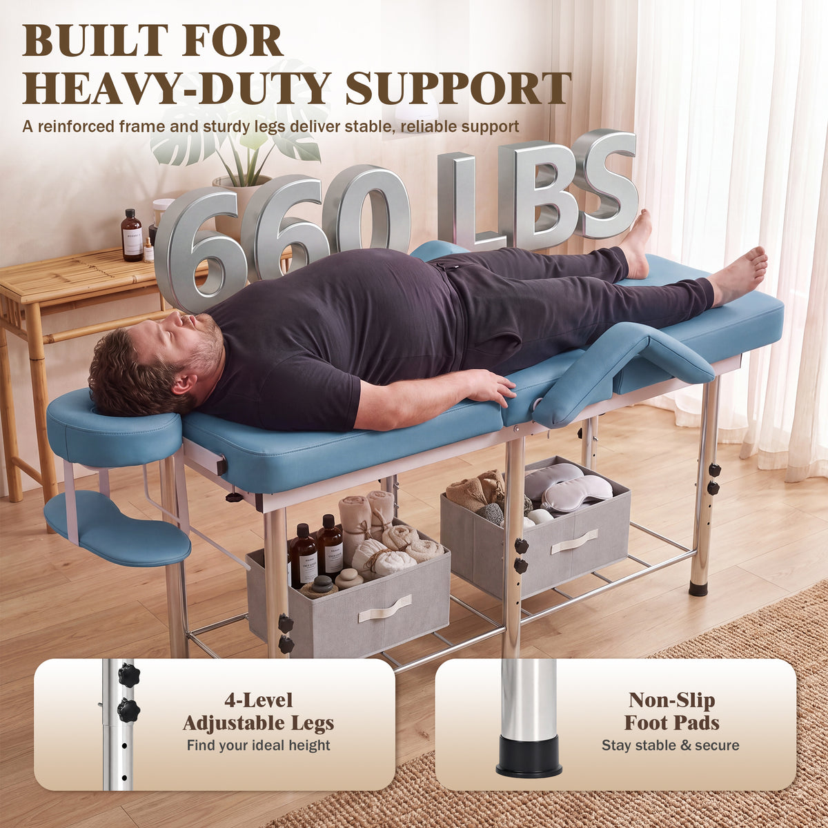 Advwin Massage Table w/ Chest & Abdominal Opening