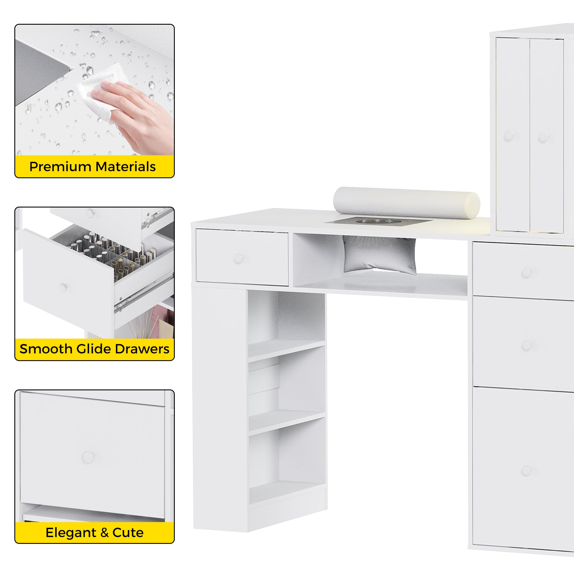 Advwin Double Manicure Table with Dust Collector