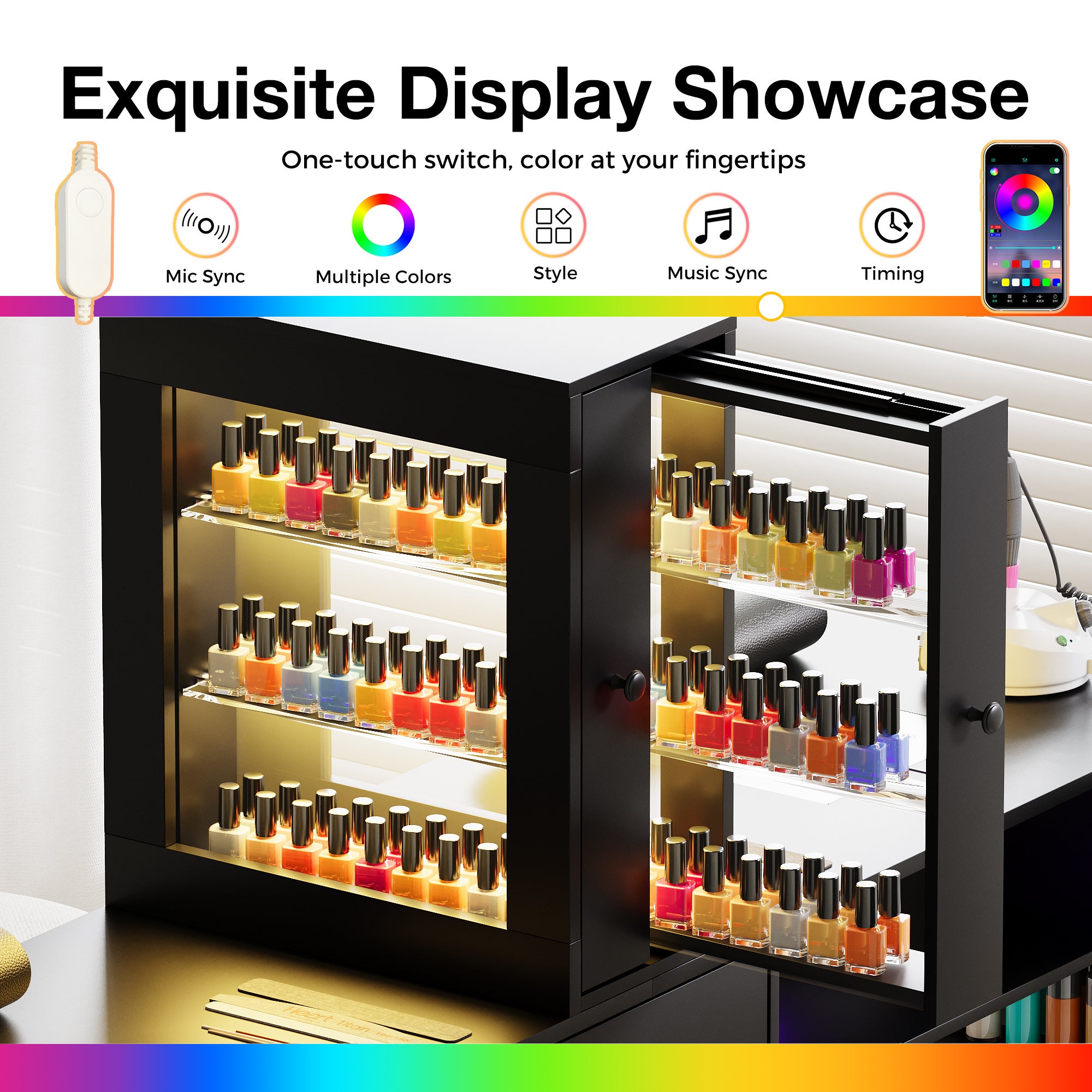 Advwin Double Manicure Table with Dust Collector