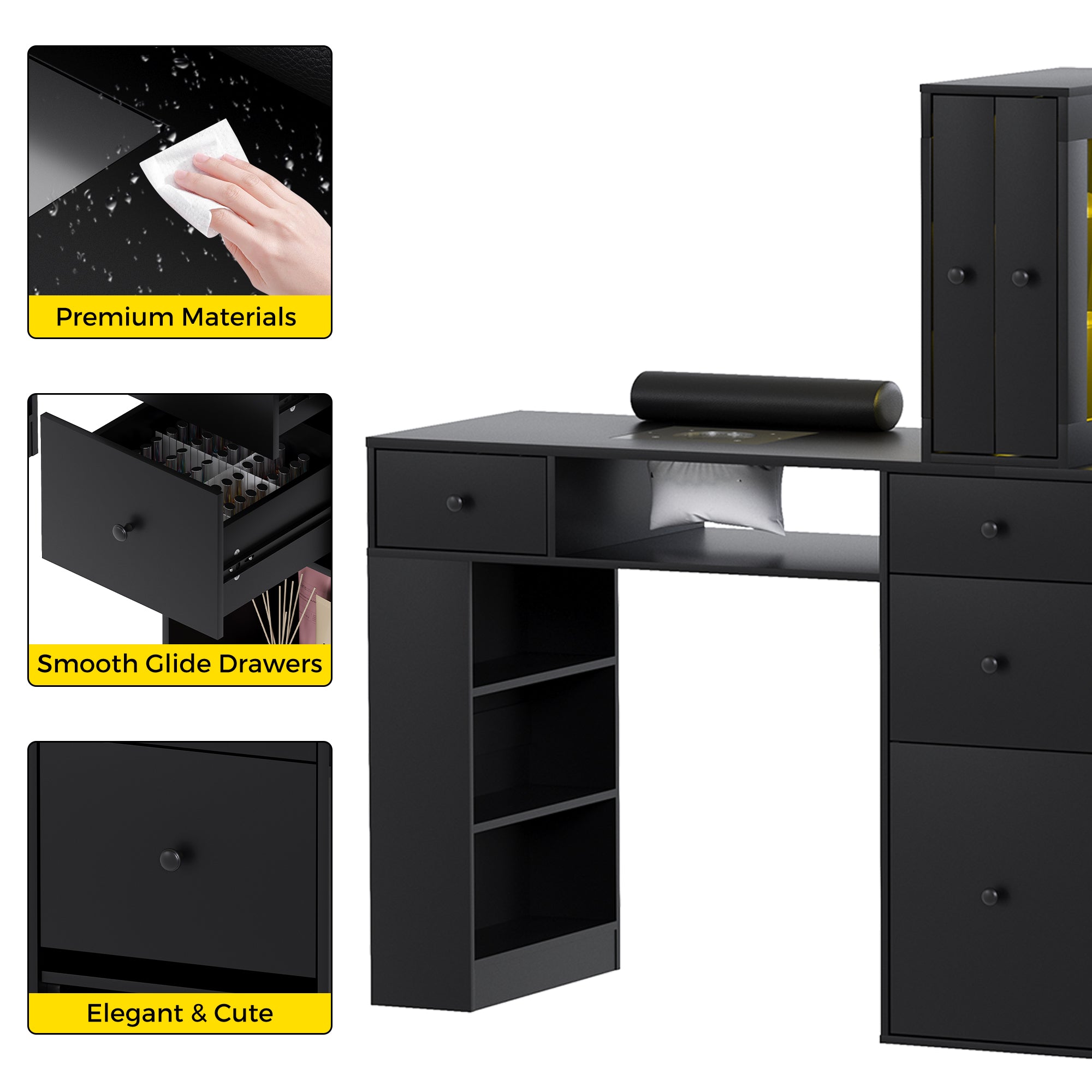 Advwin Double Manicure Table with Dust Collector