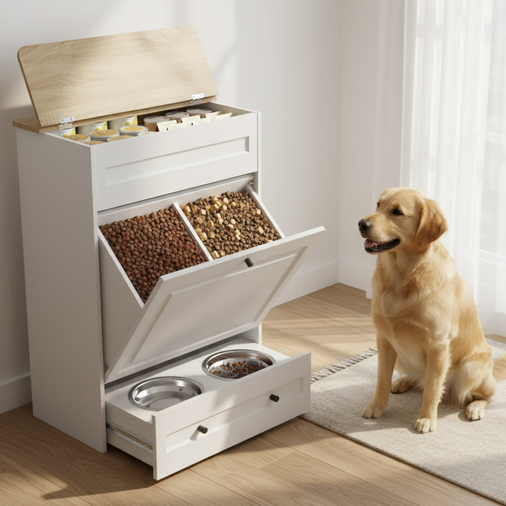 Advwin All-in-One Pet Feeding Cabinet