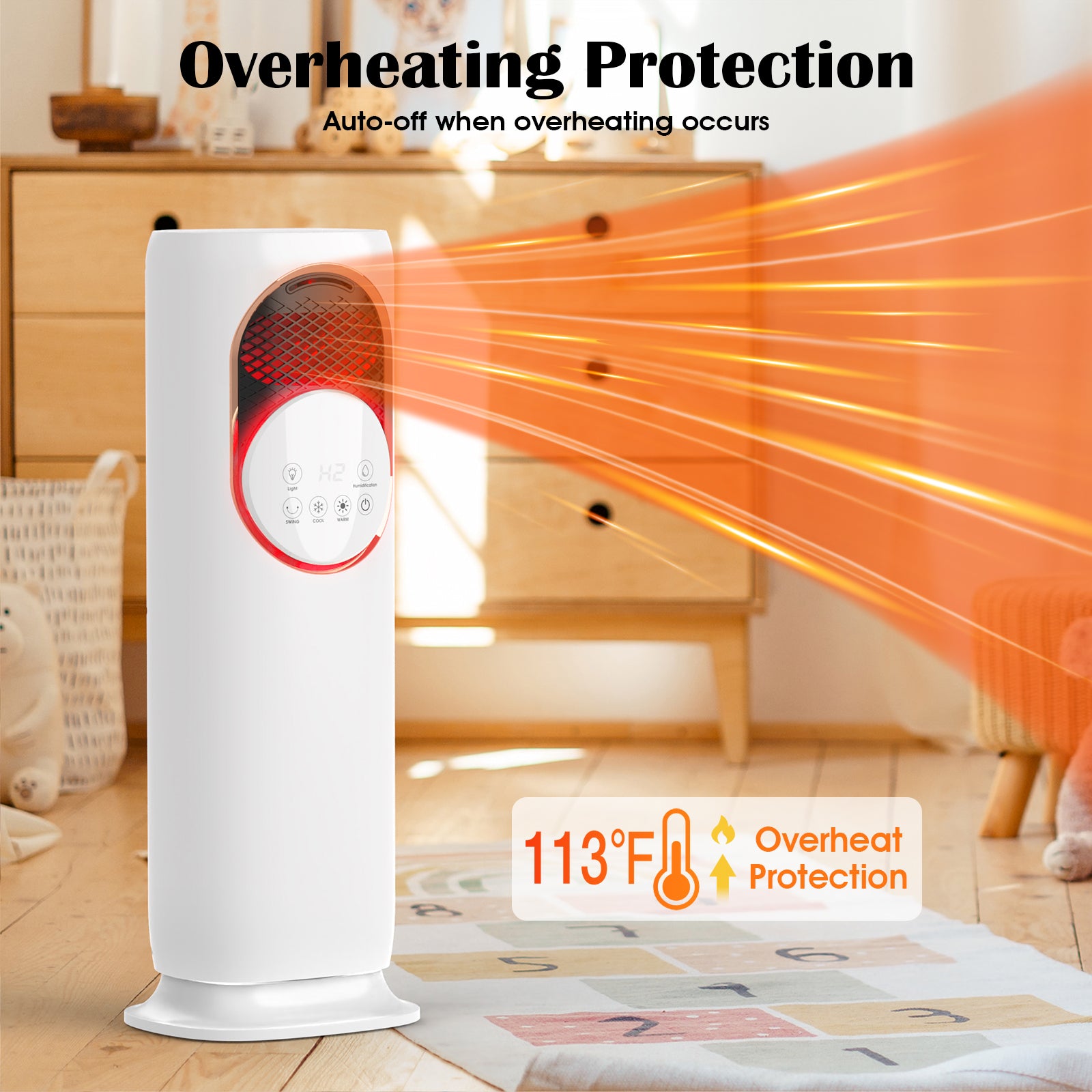 Advwin Tower Fan and Heater Combo with Humidification