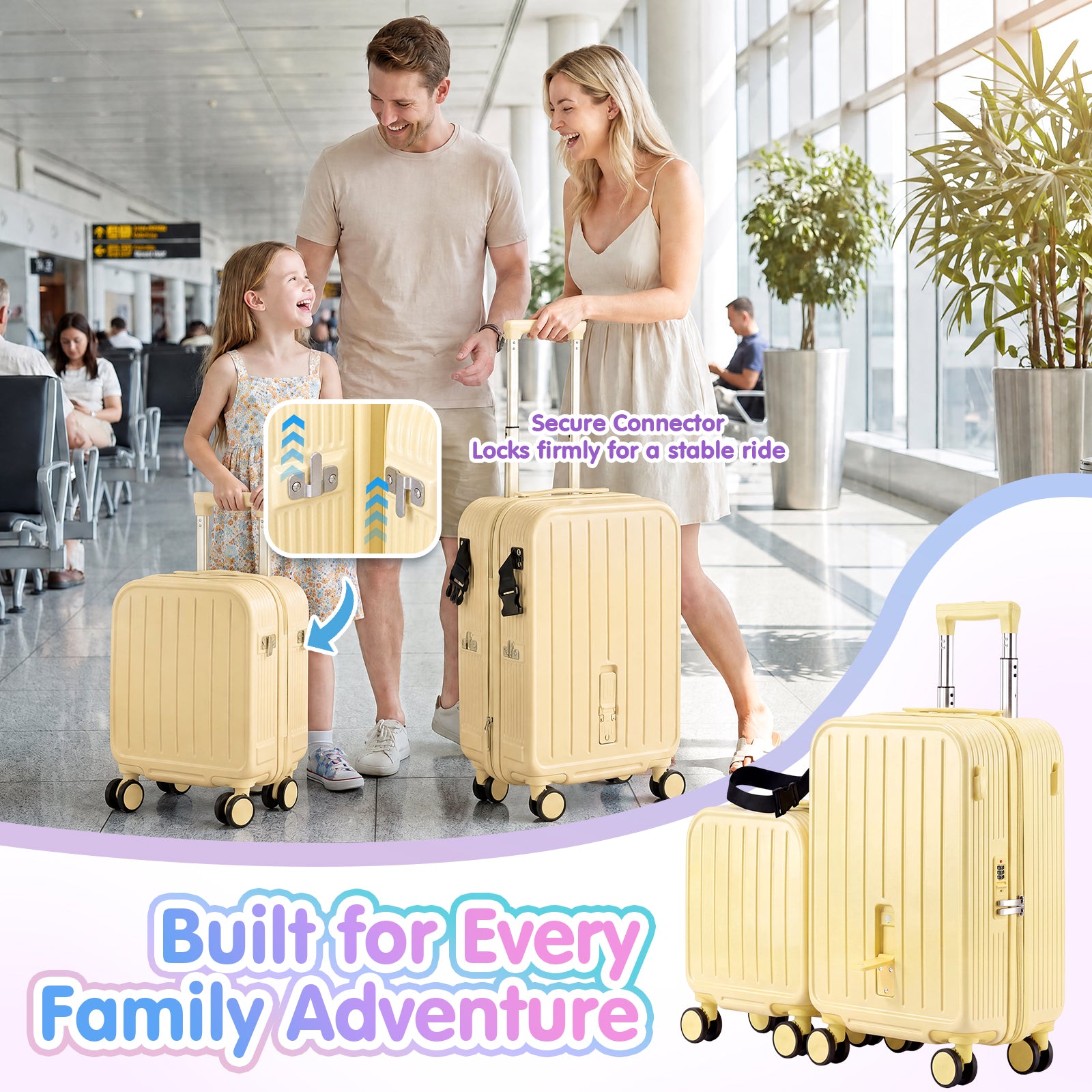 Advwin 2 Piece Ride On Suitcase Set for Kids