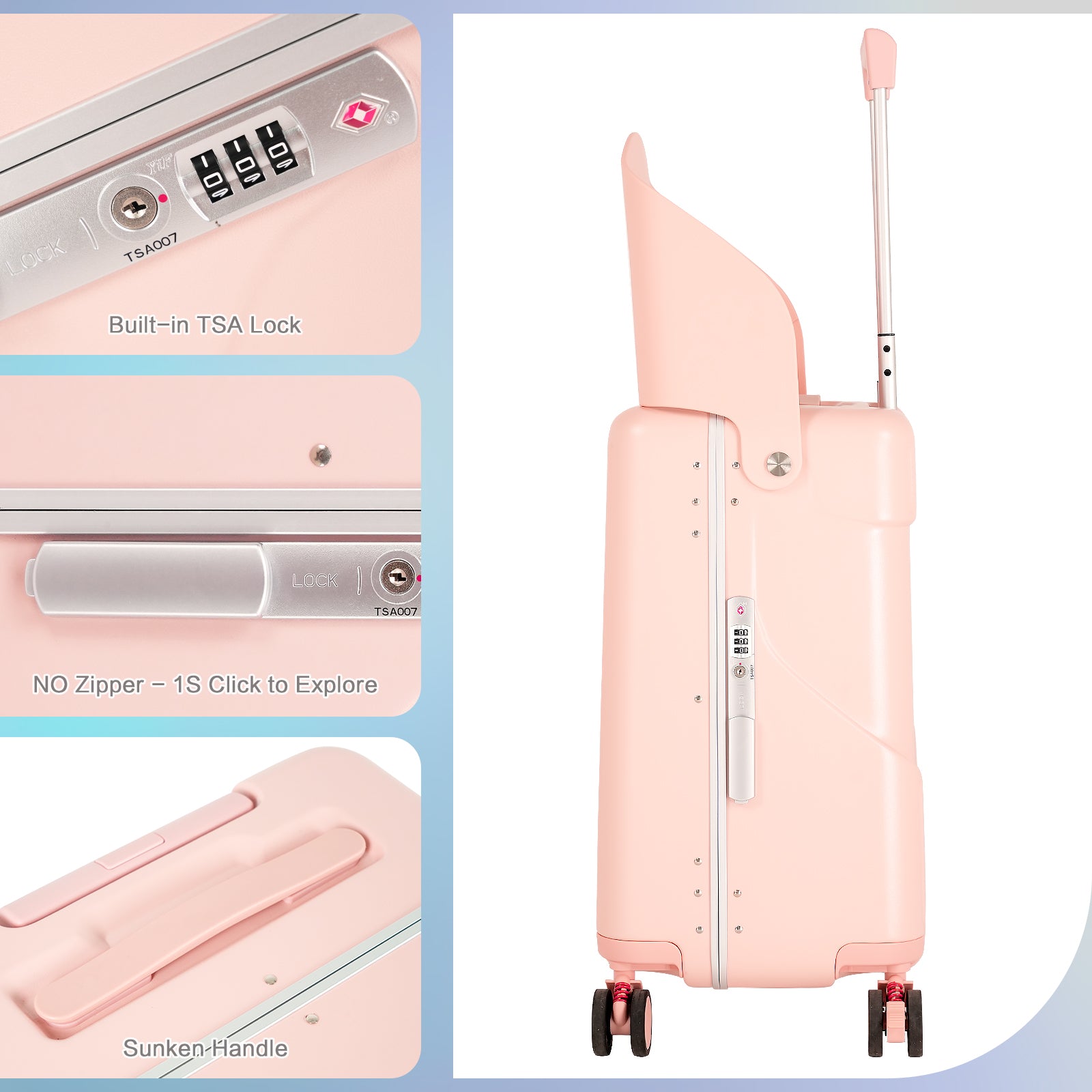 luggage with baby seat