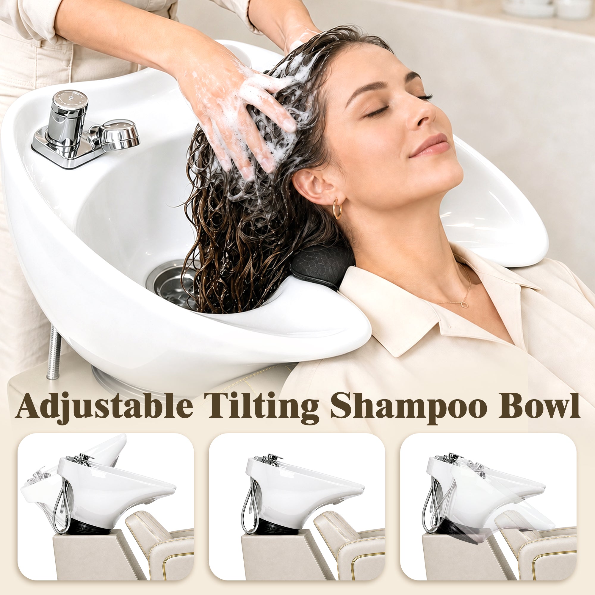 Advwin Salon Shampoo Bowl and Chair Set