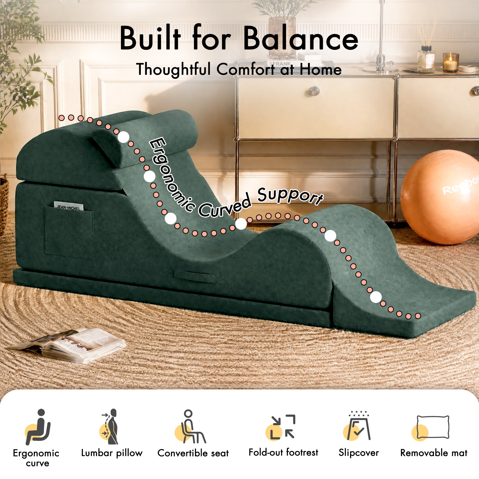 Advwin Convertible Yoga Chair for Adults