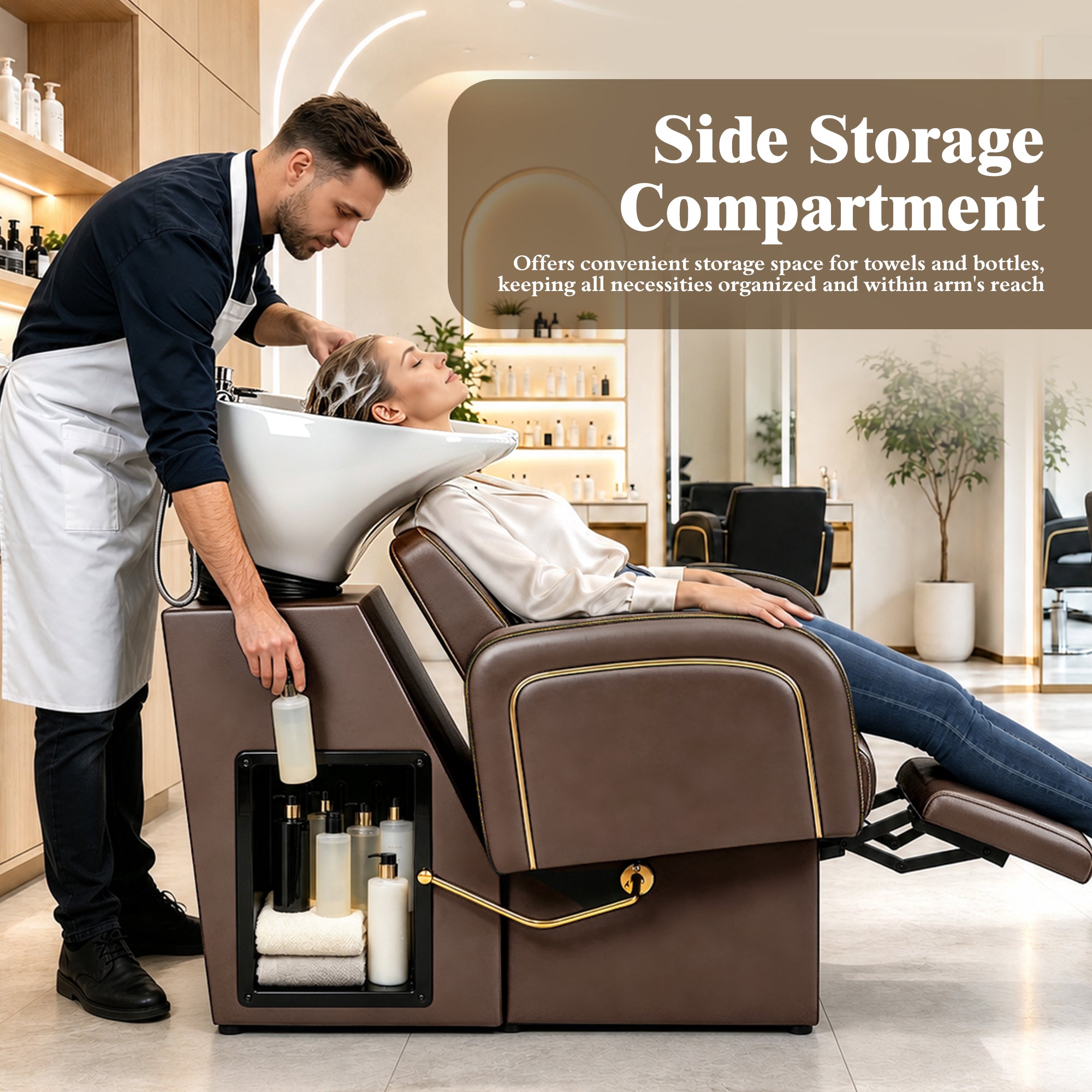 Advwin Salon Shampoo Bowl and Chair Set