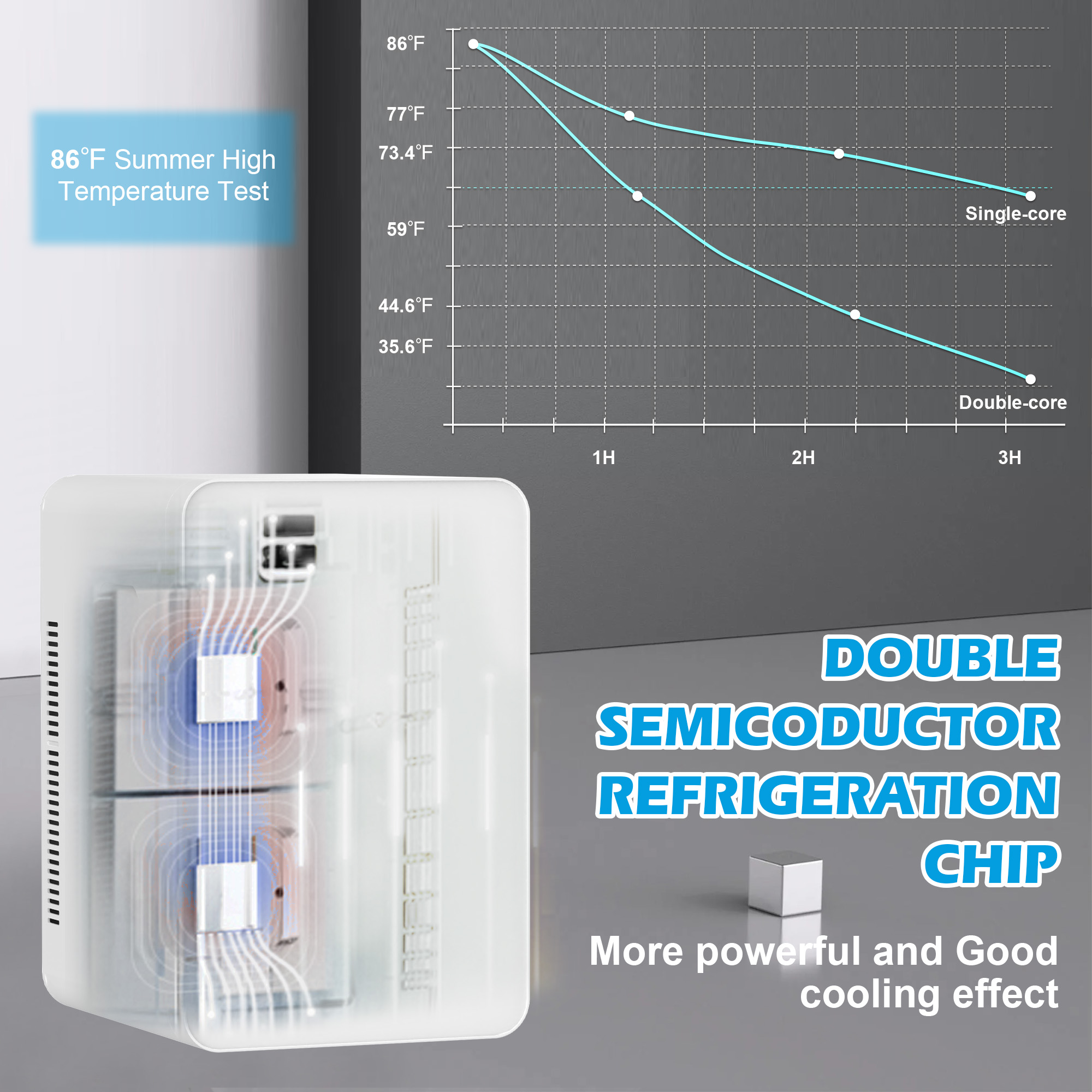 Advwin 22L Mini Fridge with Temperature Control
