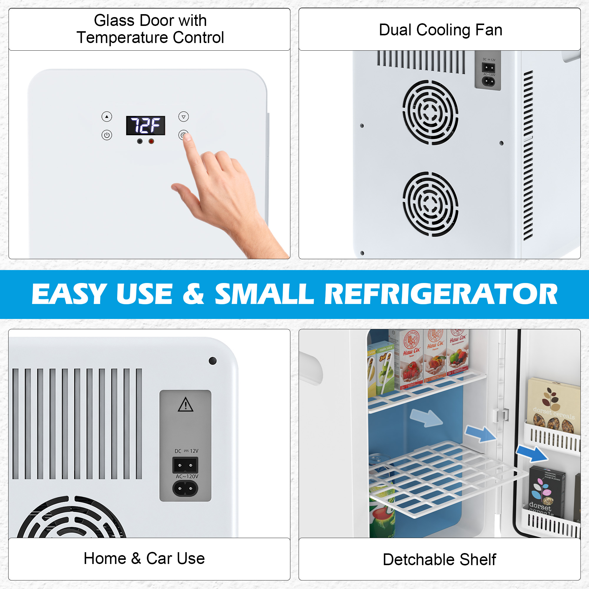 Advwin 22L Mini Fridge with Temperature Control