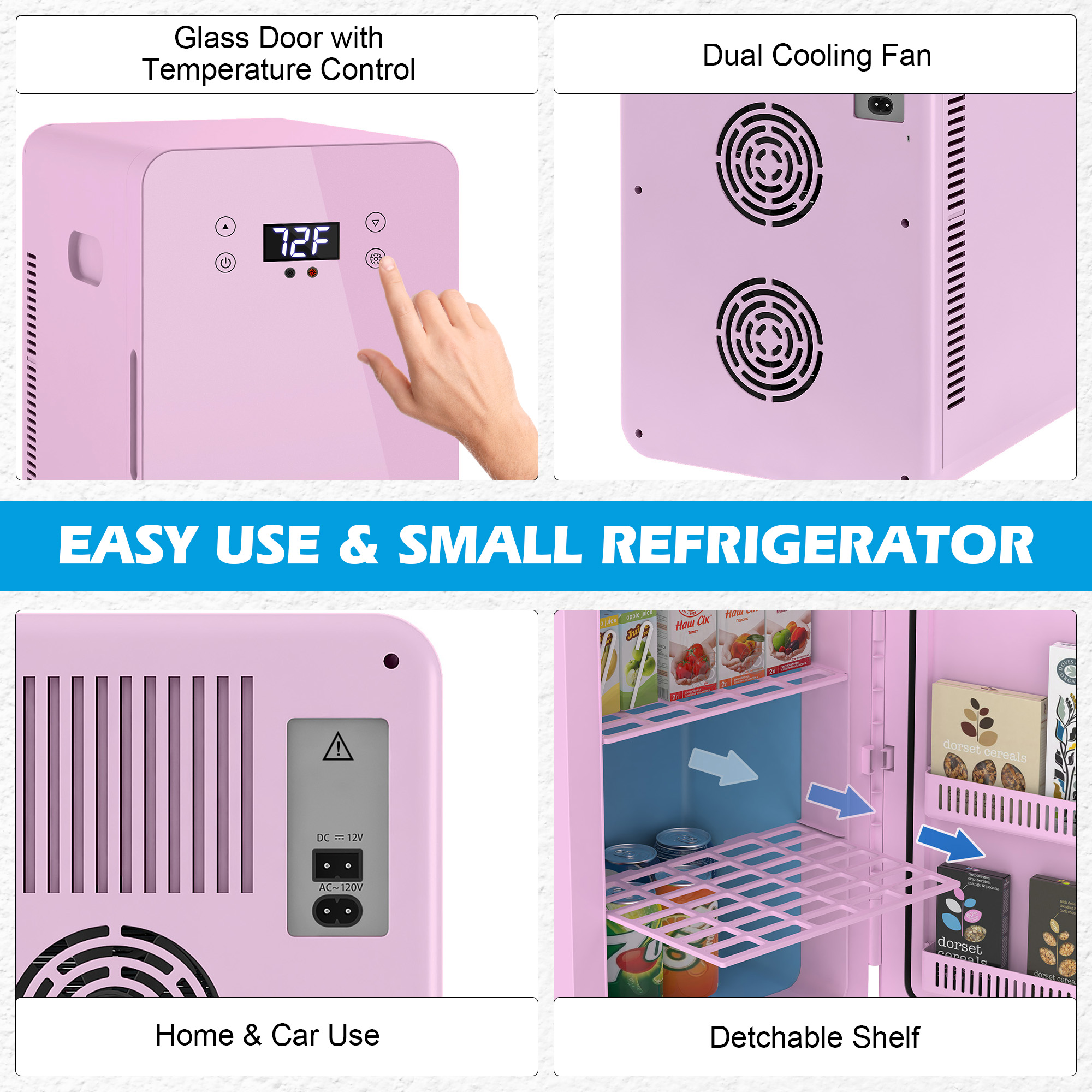Advwin 22L Mini Fridge with Temperature Control