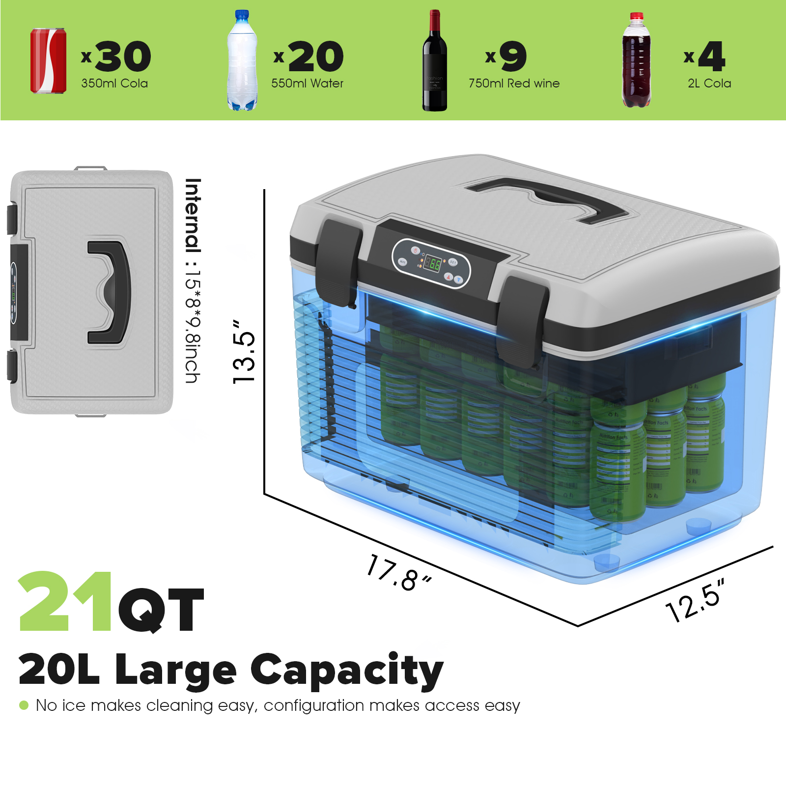 Advwin 18L Portable Car Fridge for Camping