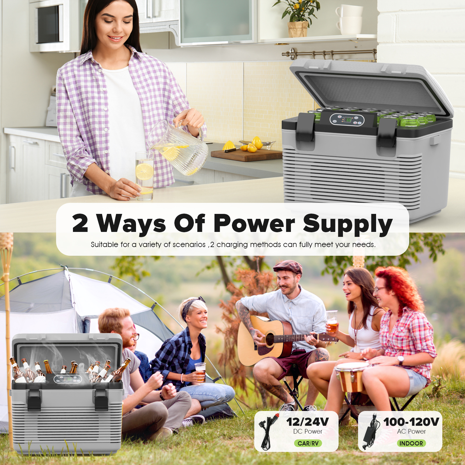 Advwin 18L Portable Car Fridge for Camping