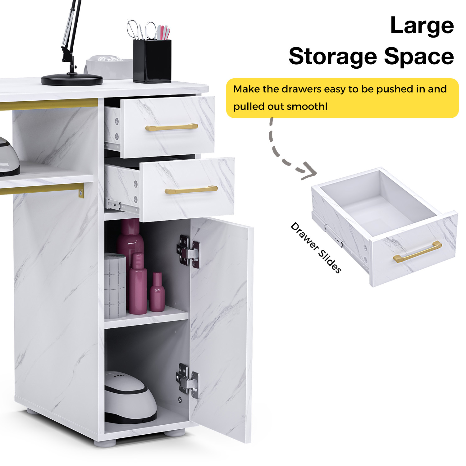 Advwin Nail Desk with Dust Extractor