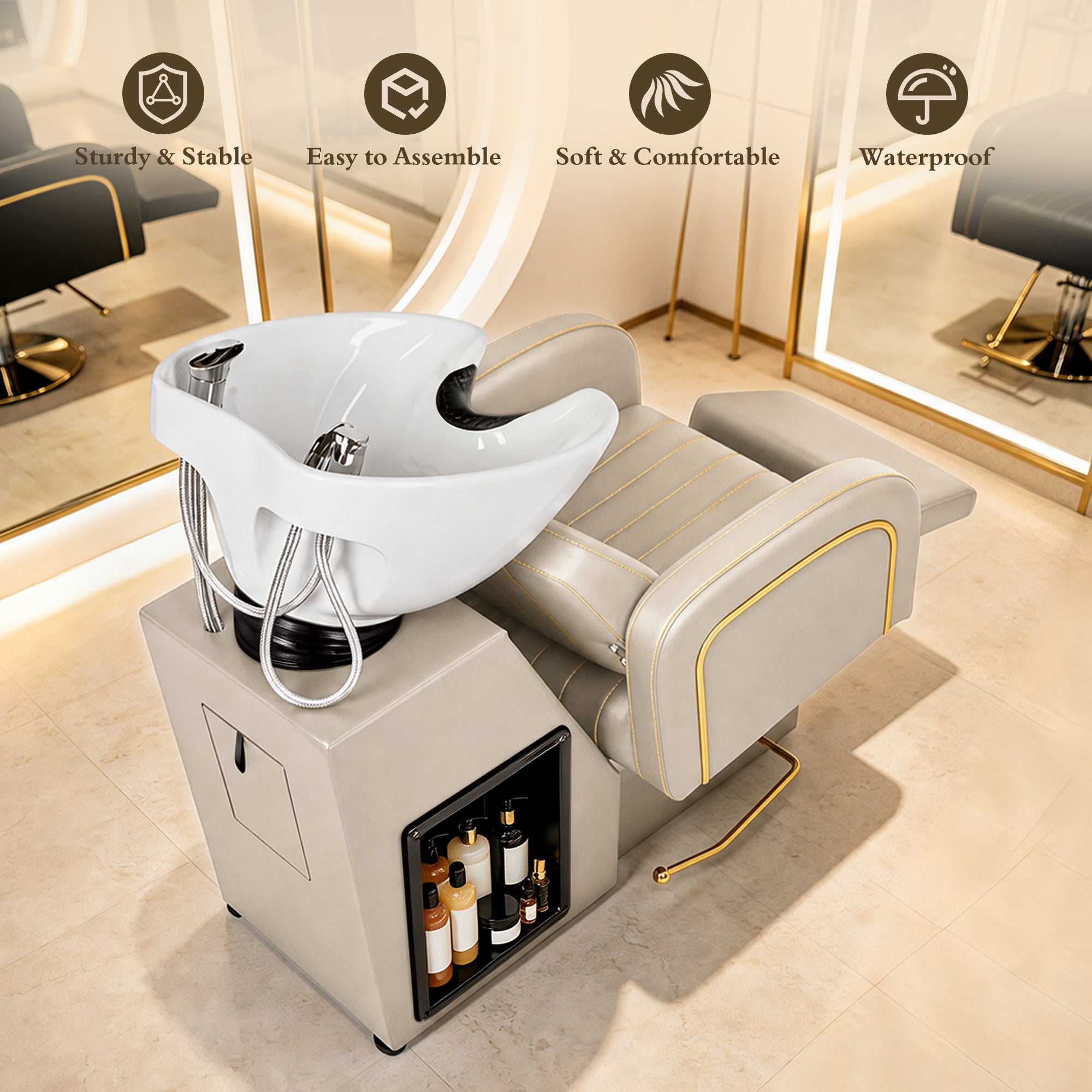Advwin Salon Shampoo Bowl and Chair Set