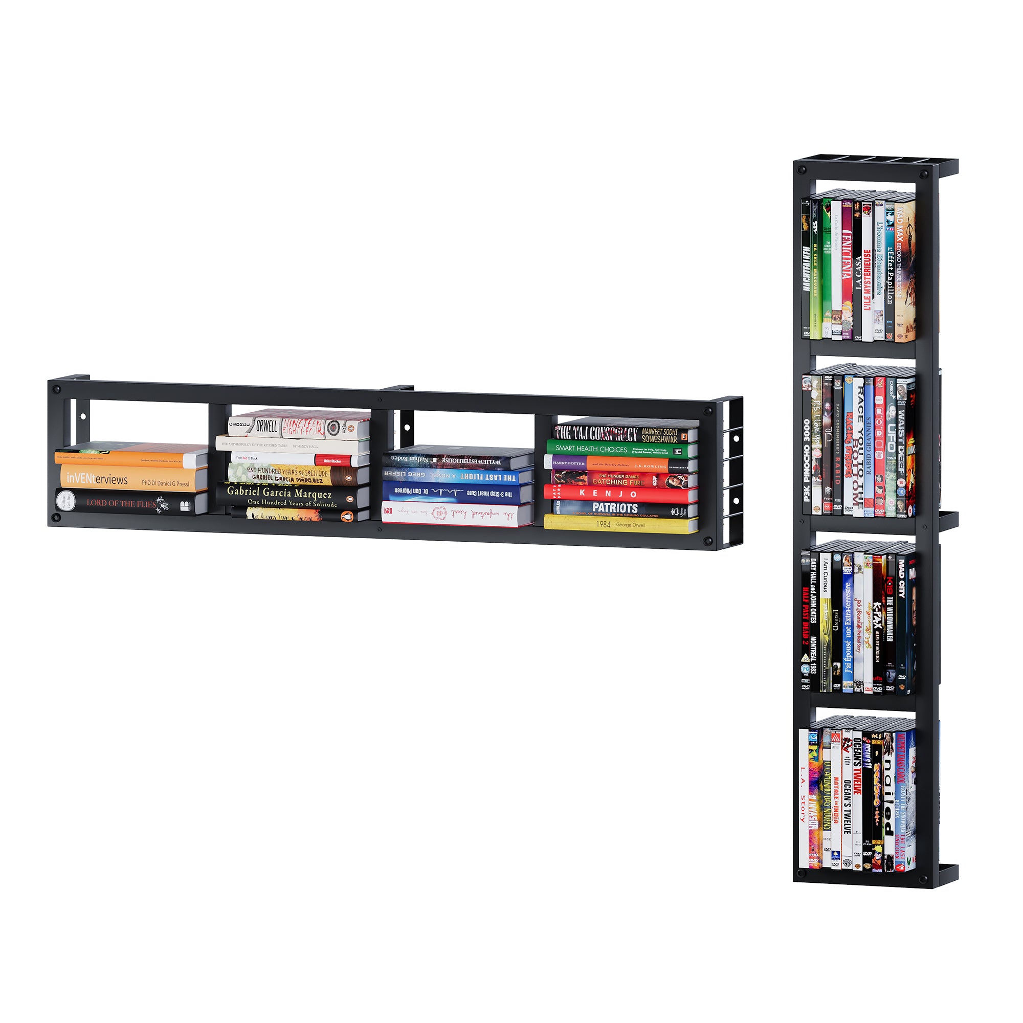 Advwin Wall-Mounted CD/DVD Shelf with LED
