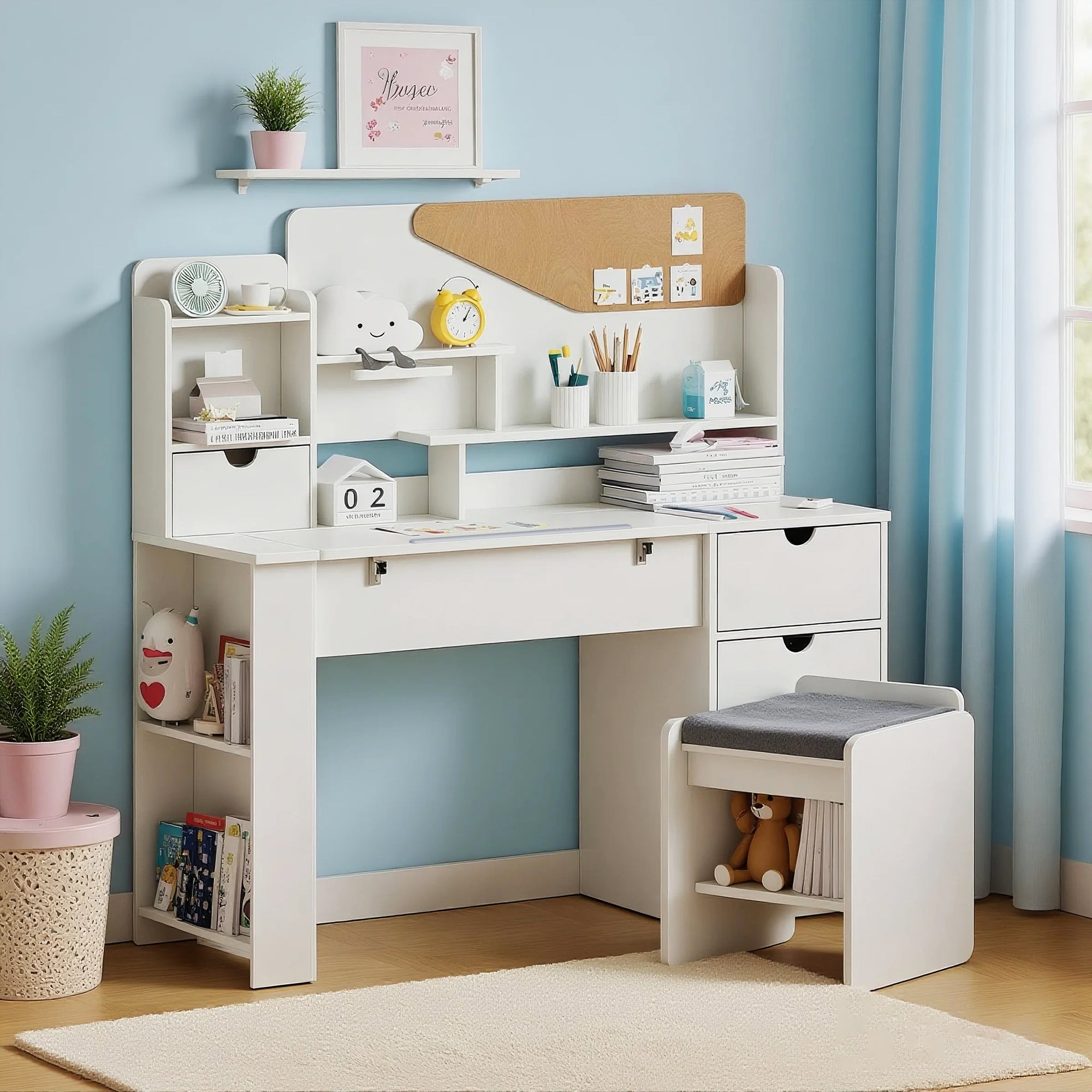 Advwin Multifunctional Kids Desk and Chair Set