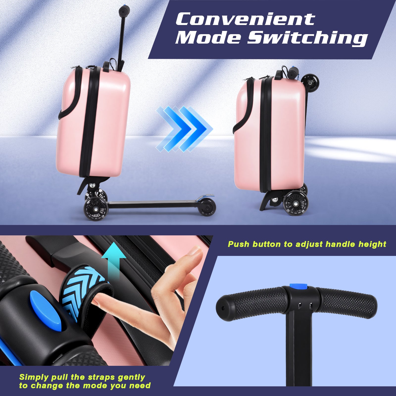 Advwin Top Opening Scooter Luggage for Kids