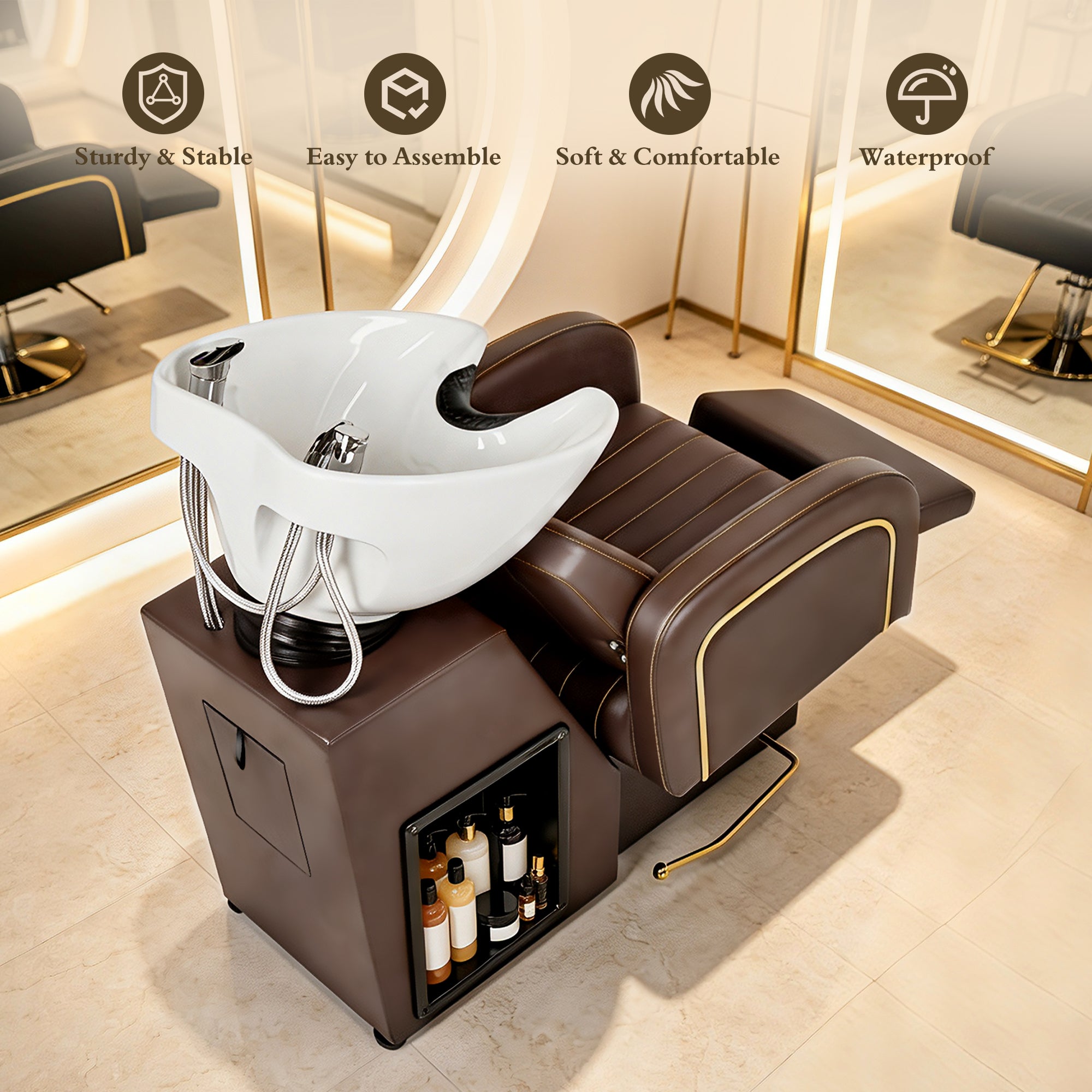 Advwin Salon Shampoo Bowl and Chair Set