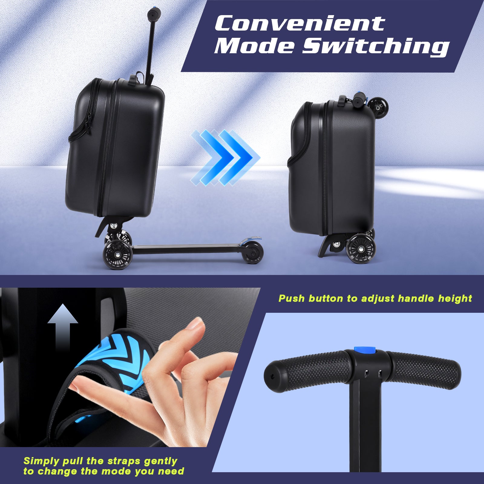 Advwin Top Opening Scooter Luggage for Kids