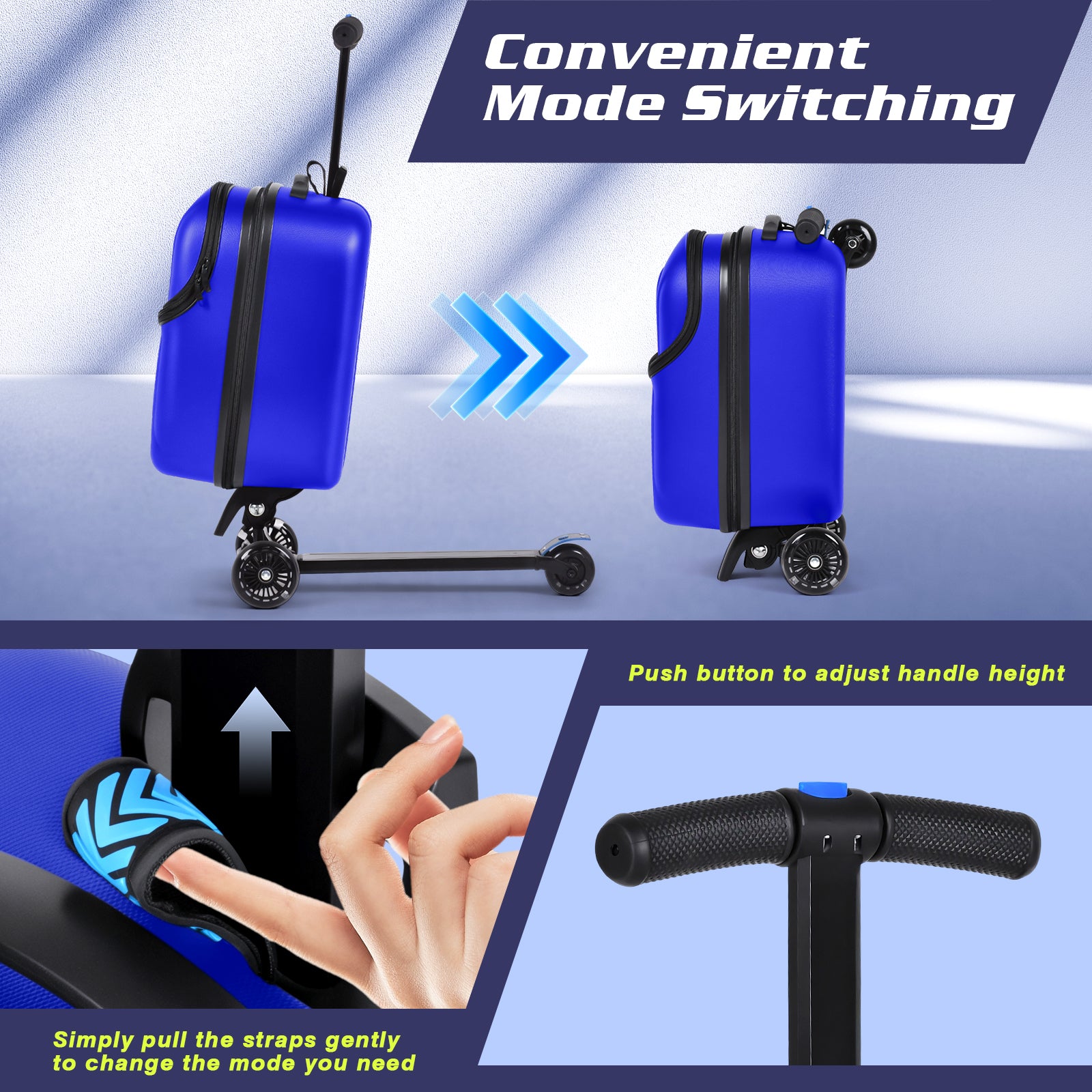 Advwin Top Opening Scooter Luggage for Kids