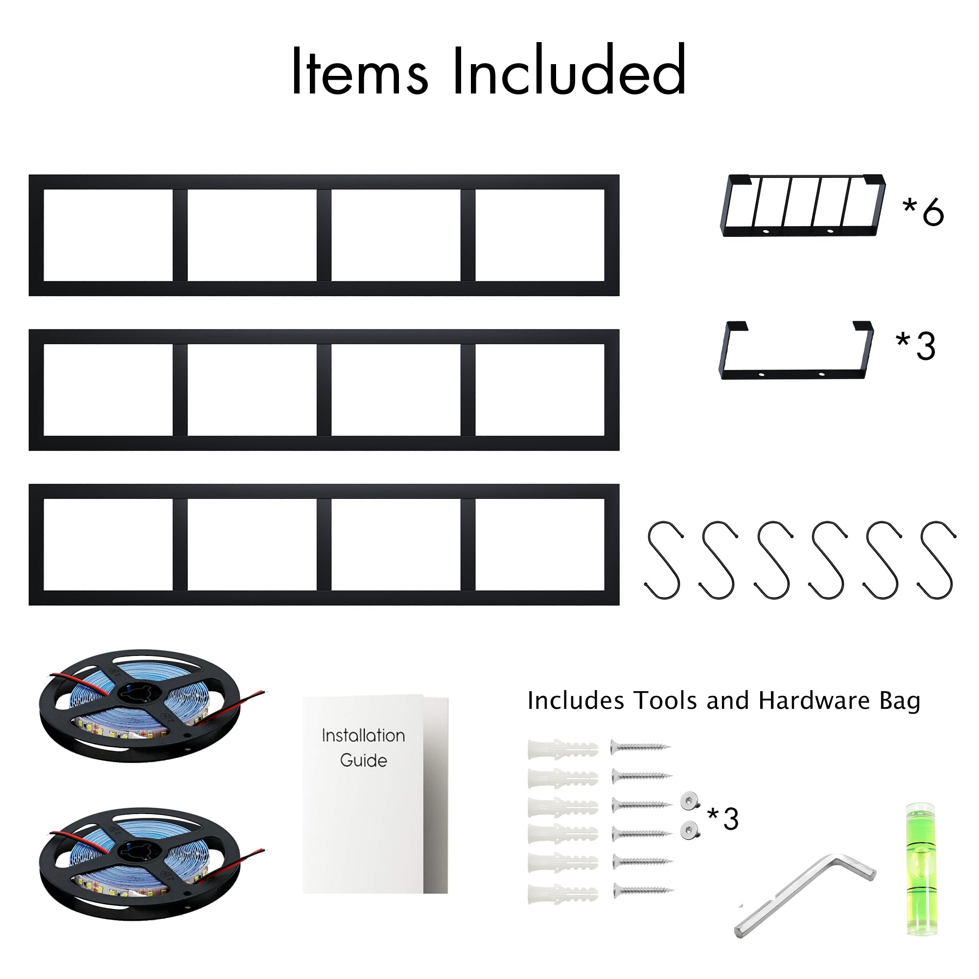 Advwin Wall-Mounted CD/DVD Shelf with LED