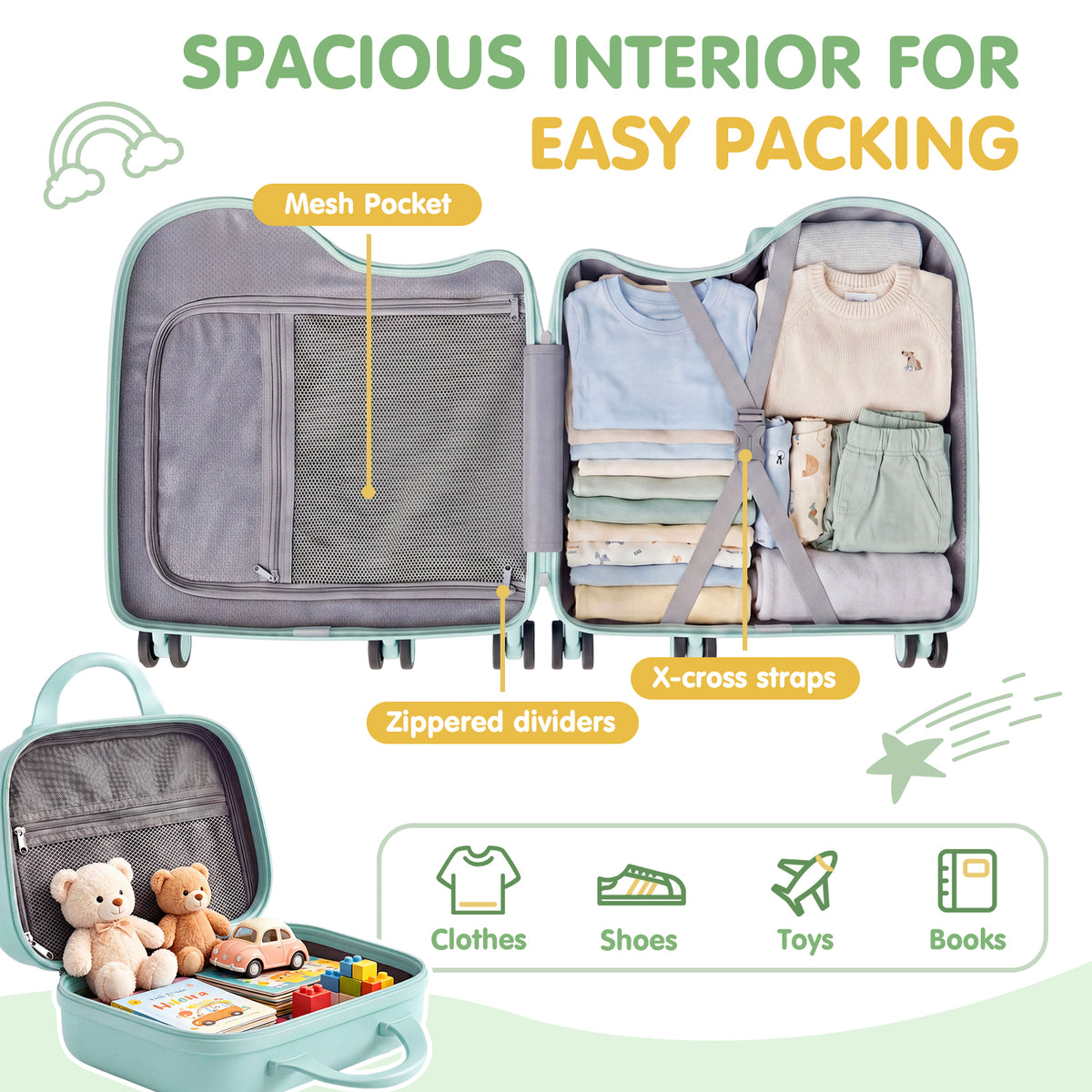 Advwin 20" Carry-On Suitcase with 12" Portable Bag (Pre-Order)
