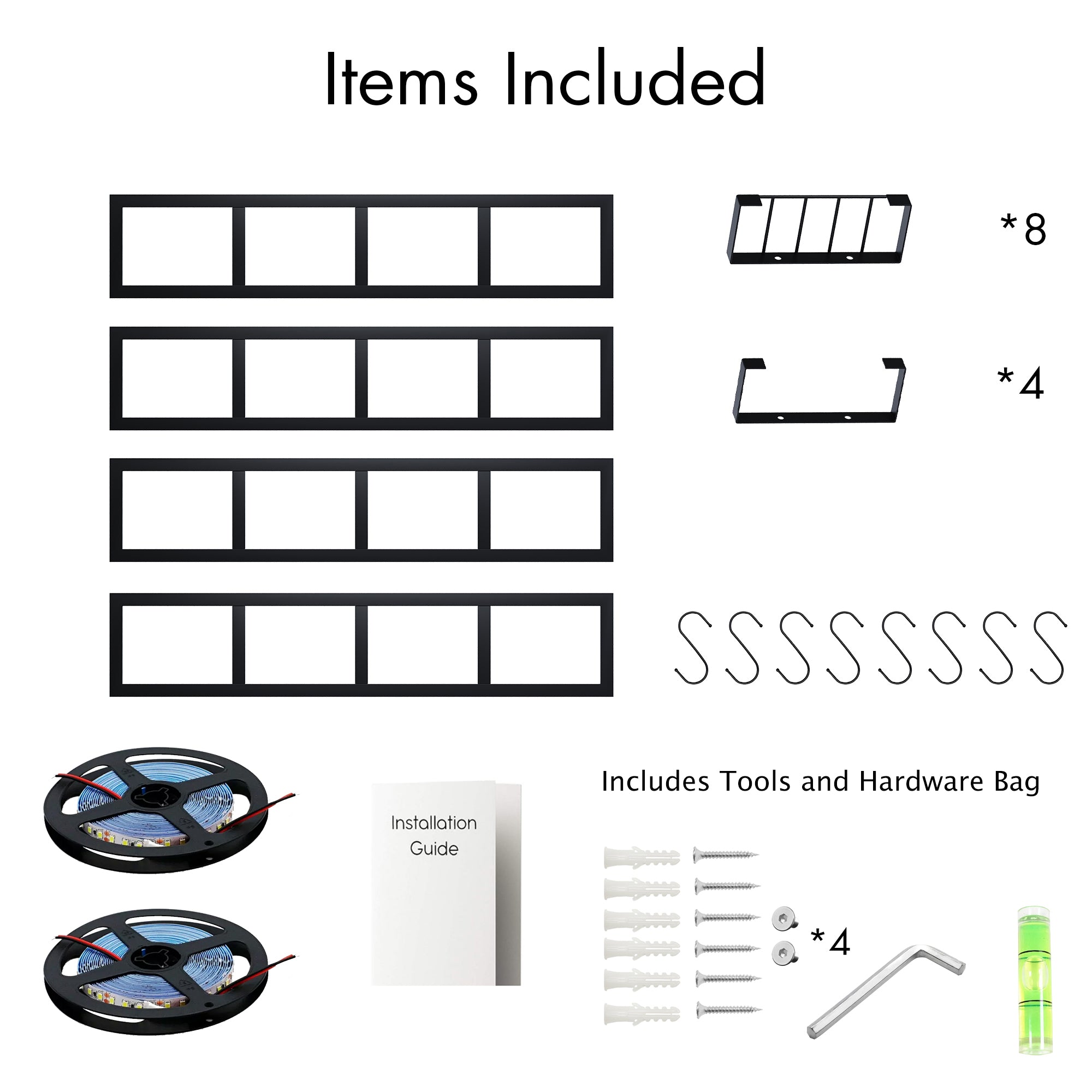 Advwin Wall-Mounted CD/DVD Shelf with LED