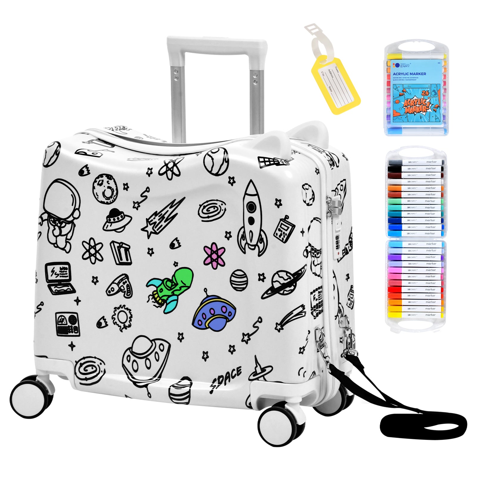 Advwin Kids Ride-On Suitcase DIY Coloring Design