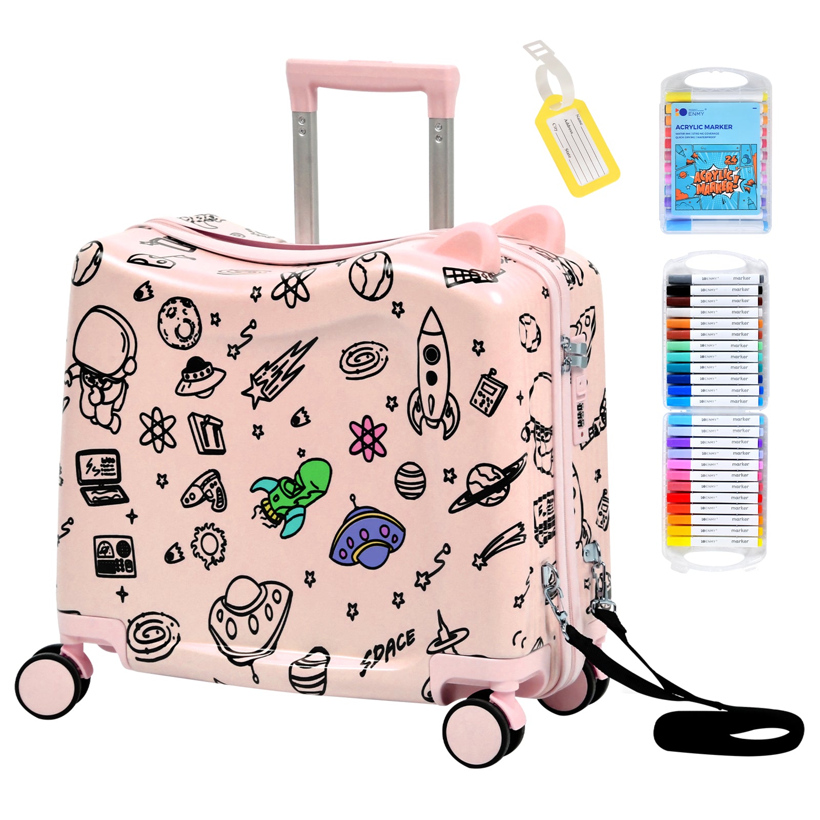 Advwin Kids Ride-On Suitcase DIY Coloring Design