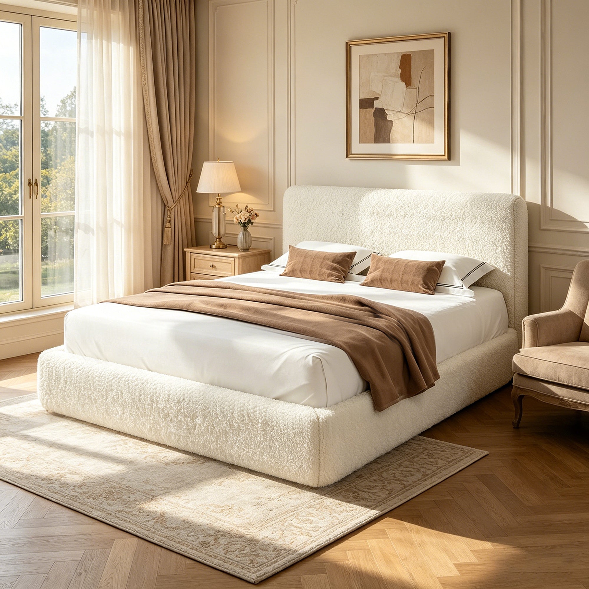 Advwin Cloud Bed Frame with Headboard